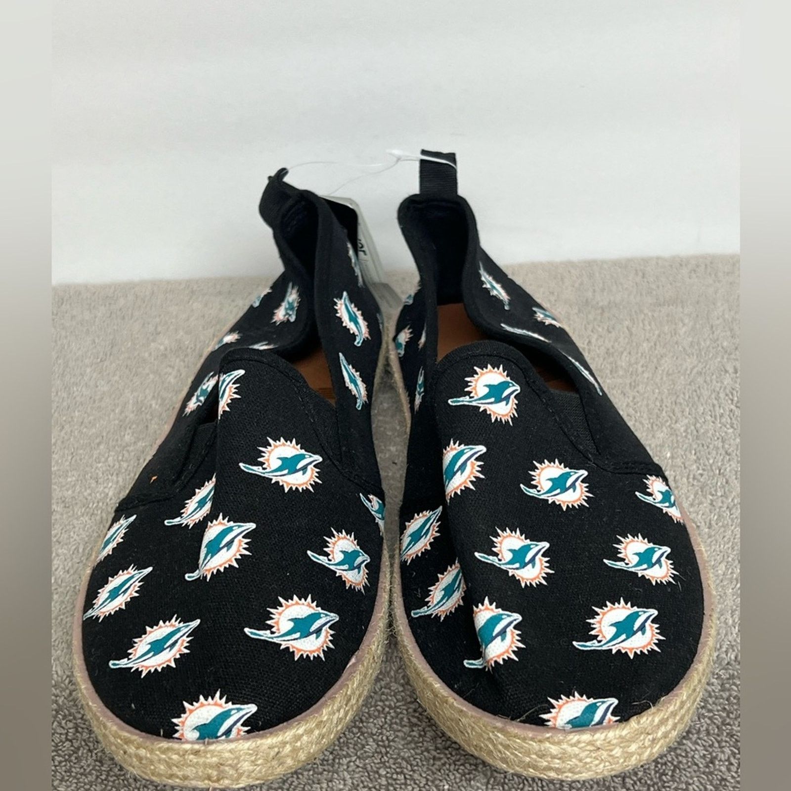 NFL FOCO Women's Miami Dolphins Espadrille Canvas Shoe NEW 11-12 Size US 11 / IT 41 - 2 Thumbnail