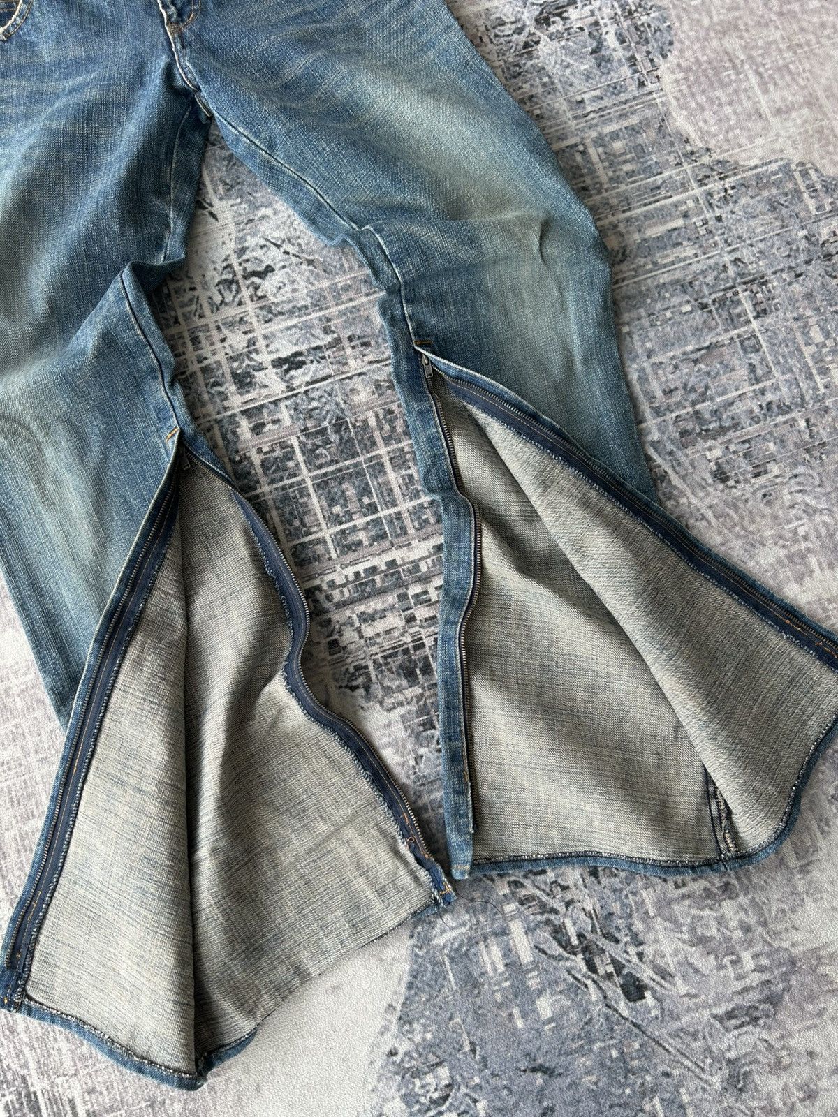Le Grande Bleu (L.G.B.) LGB Rockstar Zipper Jeans Size US 30 / EU 46 - 7 Thumbnail