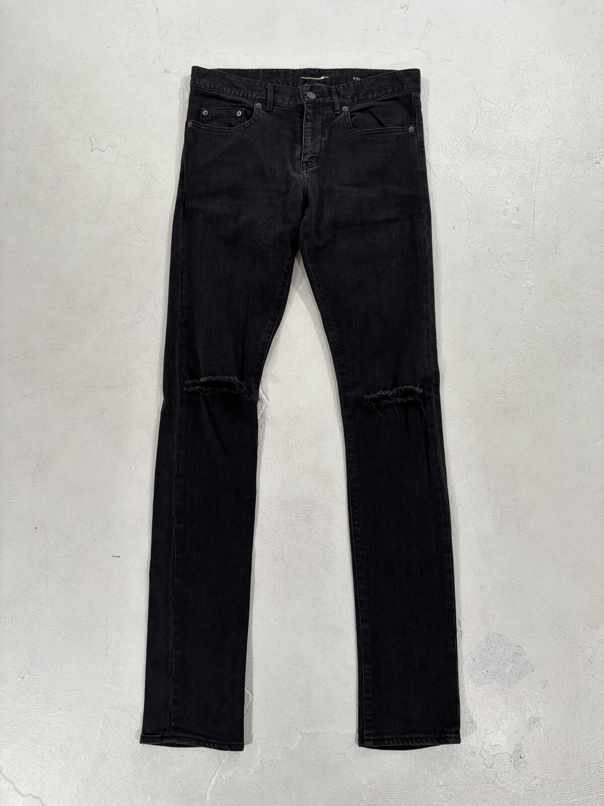 Saint Laurent Paris Saint Laurent Black D02 Knife cuts Size US 32 / EU 48 - 1 Thumbnail