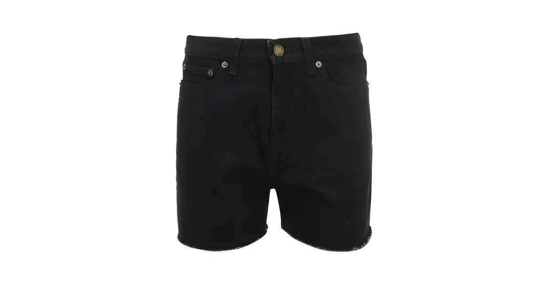 Saint Laurent Paris oc11z10824 Denim Shorts in Black Size US 31 - 1 Thumbnail
