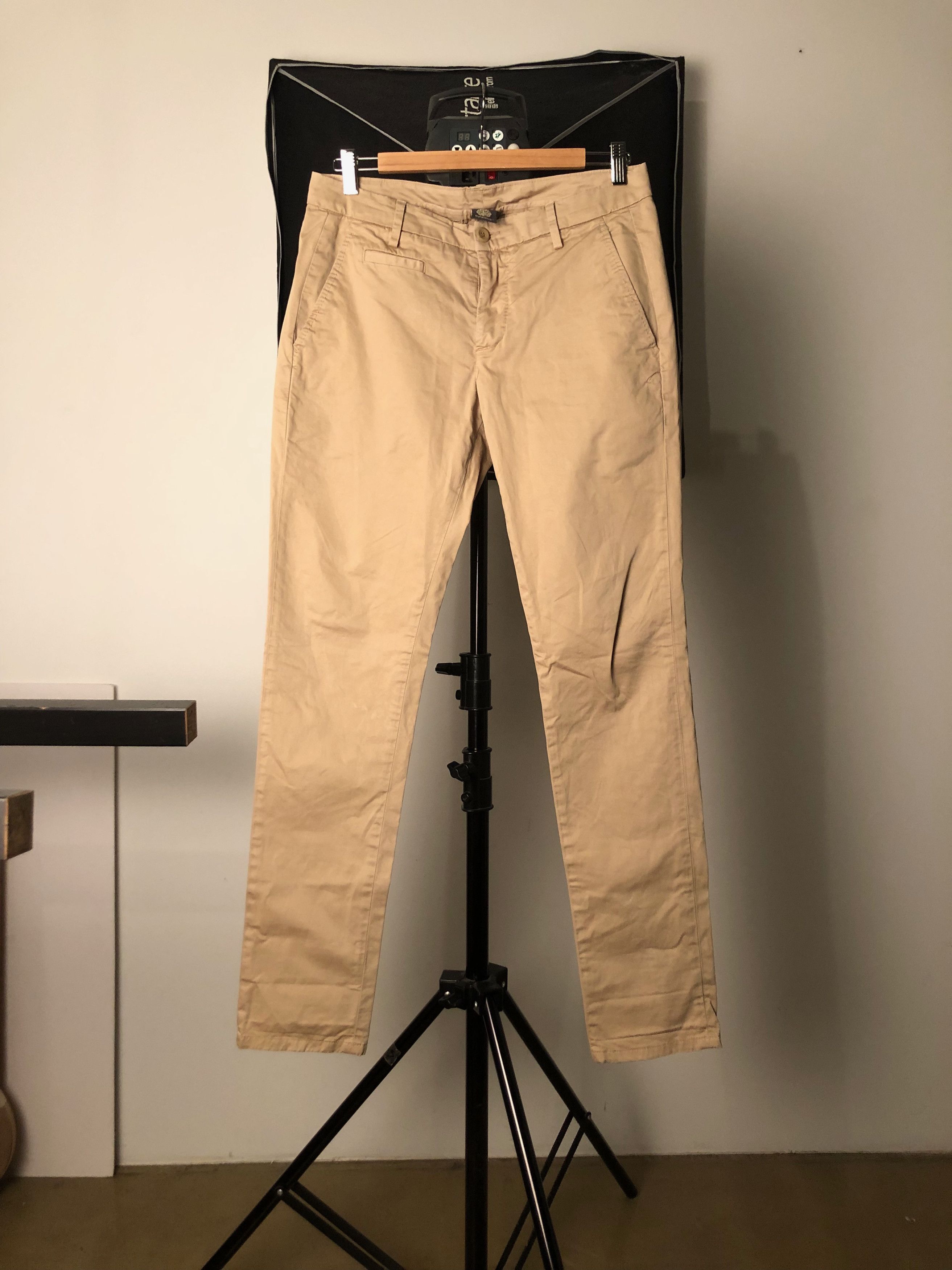 Dondup DONDUP Beige Slim Fit Cotton Chinos Italy Made 31.5/31.5 Size US 31 - 7 Thumbnail