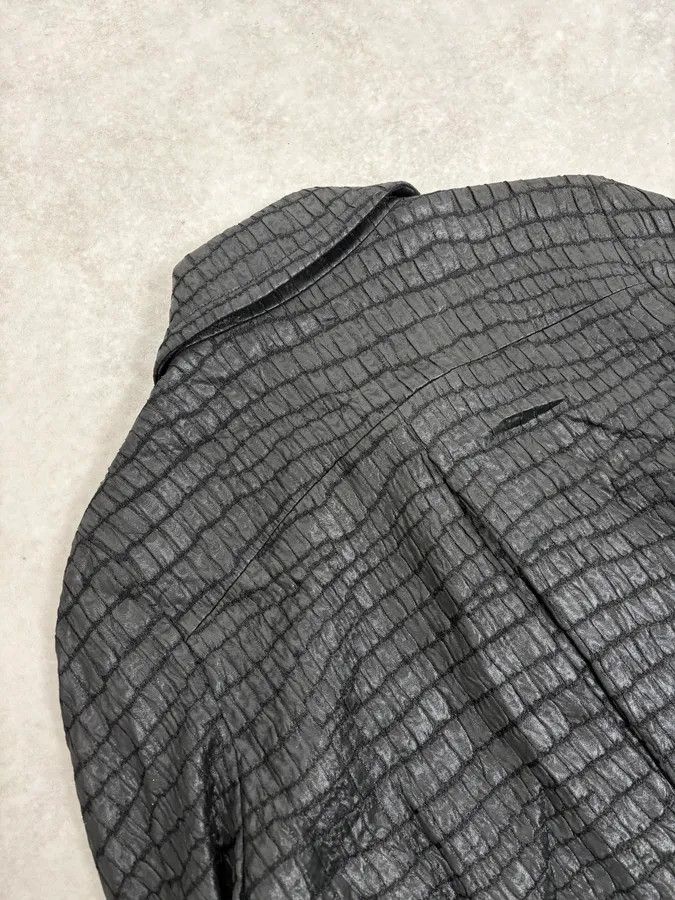 Dries Van Noten Dries Van Noten Black Crocodile Effect Cropped Jacket Size S / US 4 / IT 40 - 9 Thumbnail