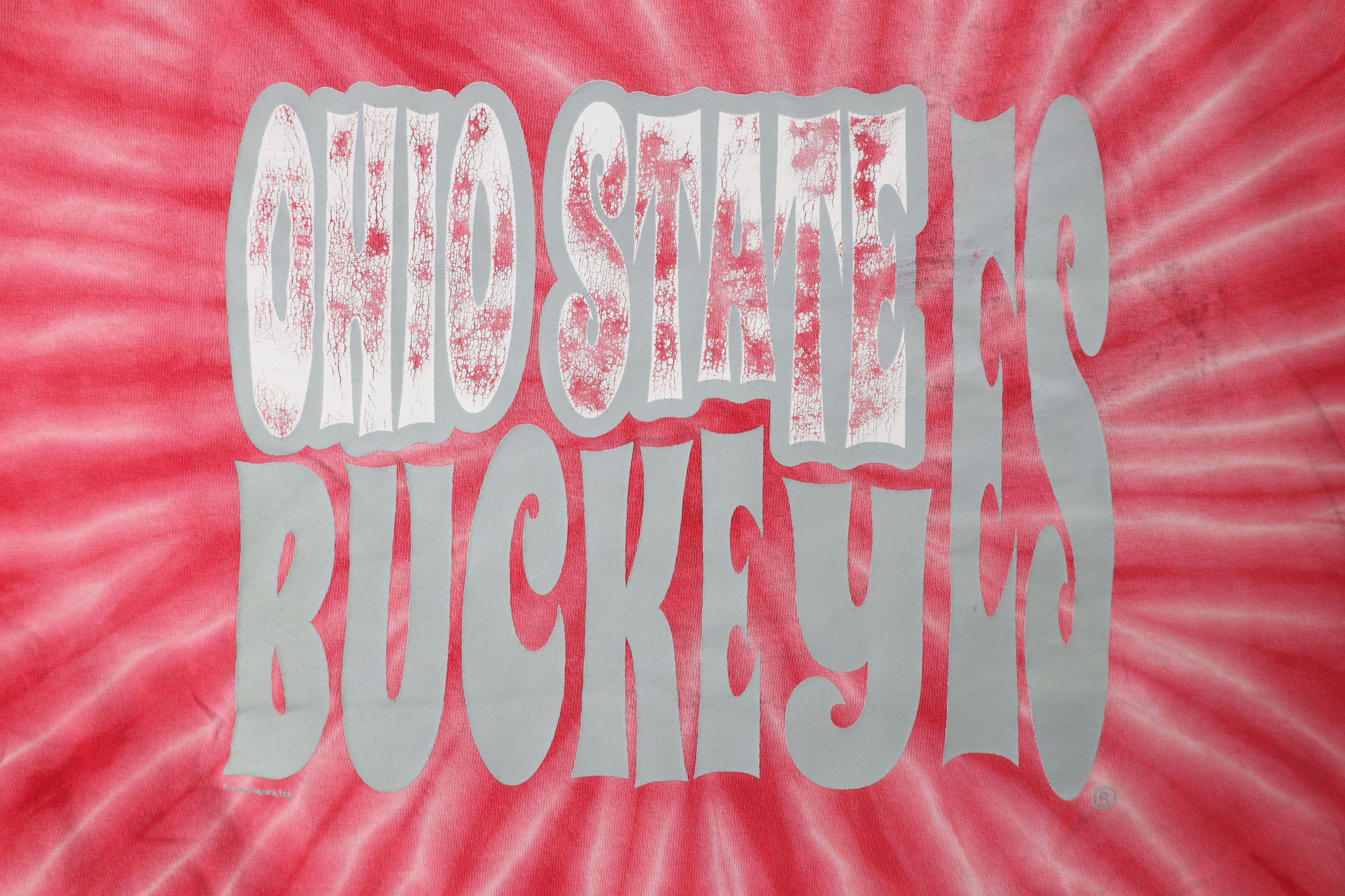 Vintage Vintage 90s Tie Dye Acid Wash Ohio State University T-Shirt Size US XXL / EU 58 / 5 - 4 Thumbnail