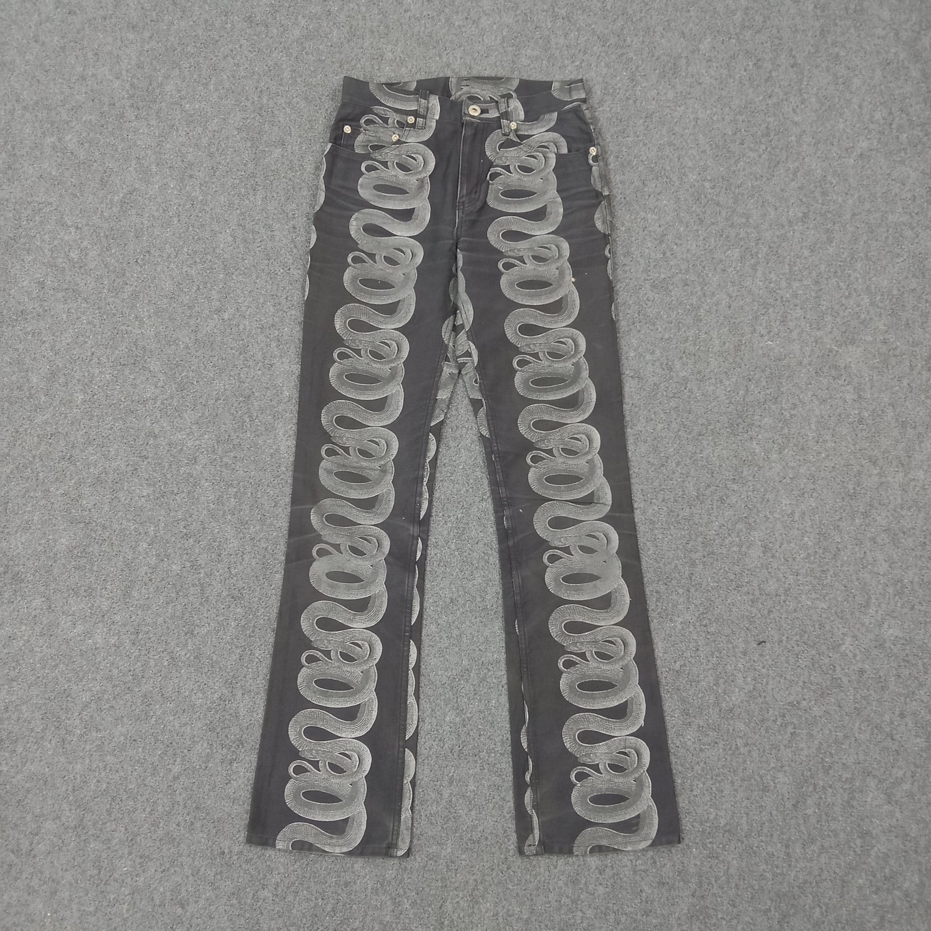 Hysteric Glamour Hysterics Glamour Snake Design Denim Jeans C265N11 Size 25" / US 0 / IT 36 - 1 Thumbnail