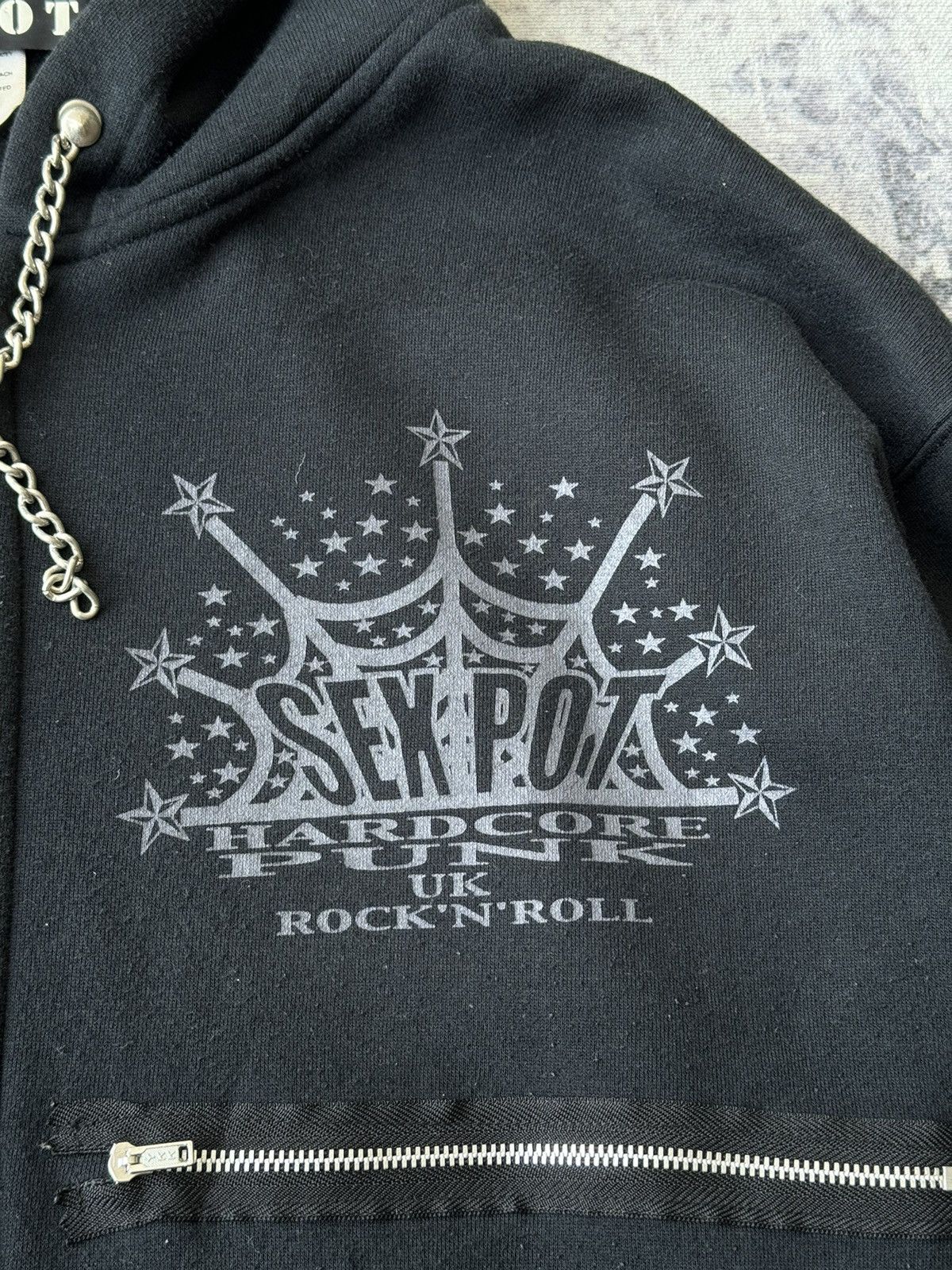 Japanese Brand Sex Pot Revenge Punk Riot Poem Chain Laces Hoodies Size US L / EU 52-54 / 3 - 6 Thumbnail