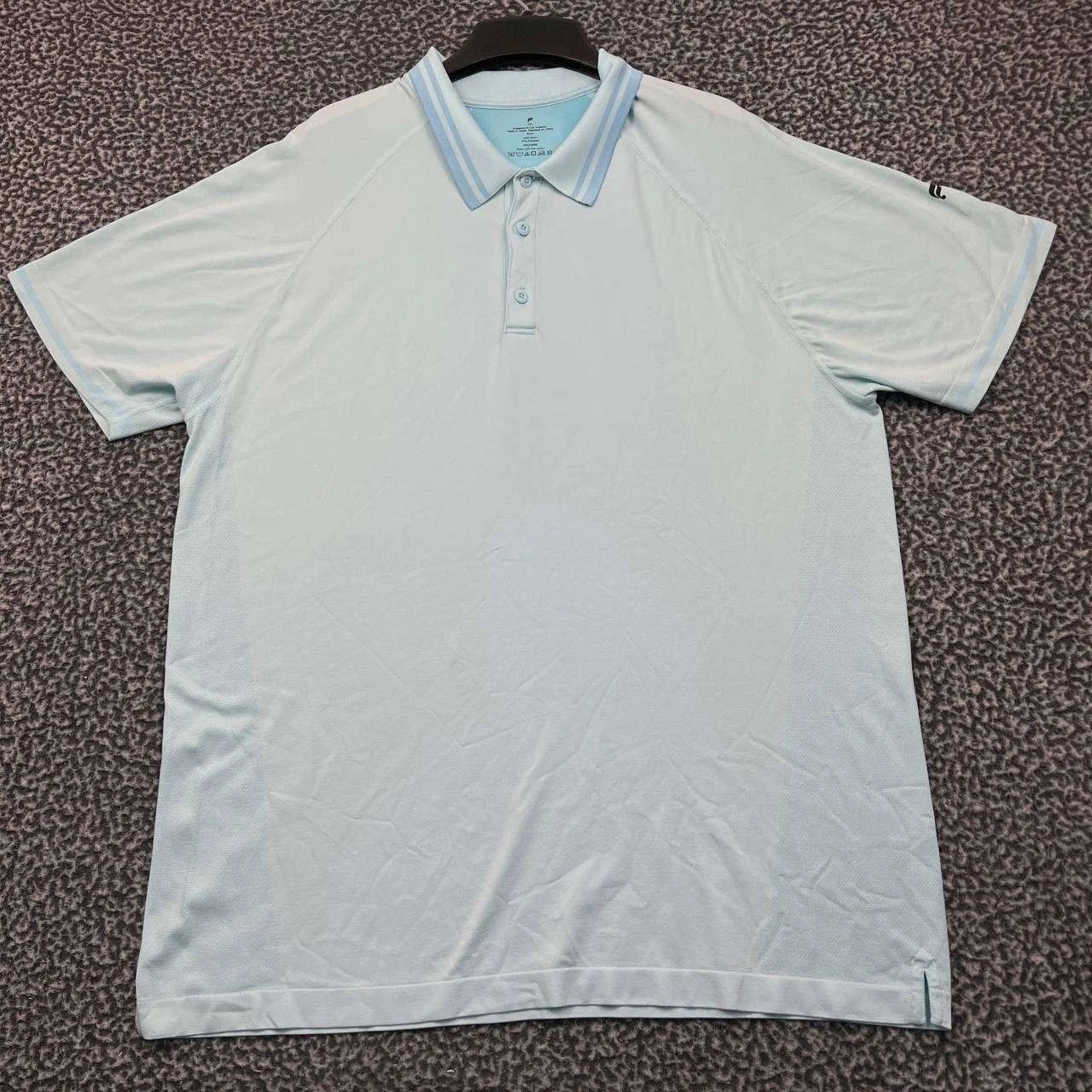 Fabletics Fabletics Performance Golf Polo Shirt Men Blue Collared 2XL Size US XXL / EU 58 / 5 - 1 Thumbnail