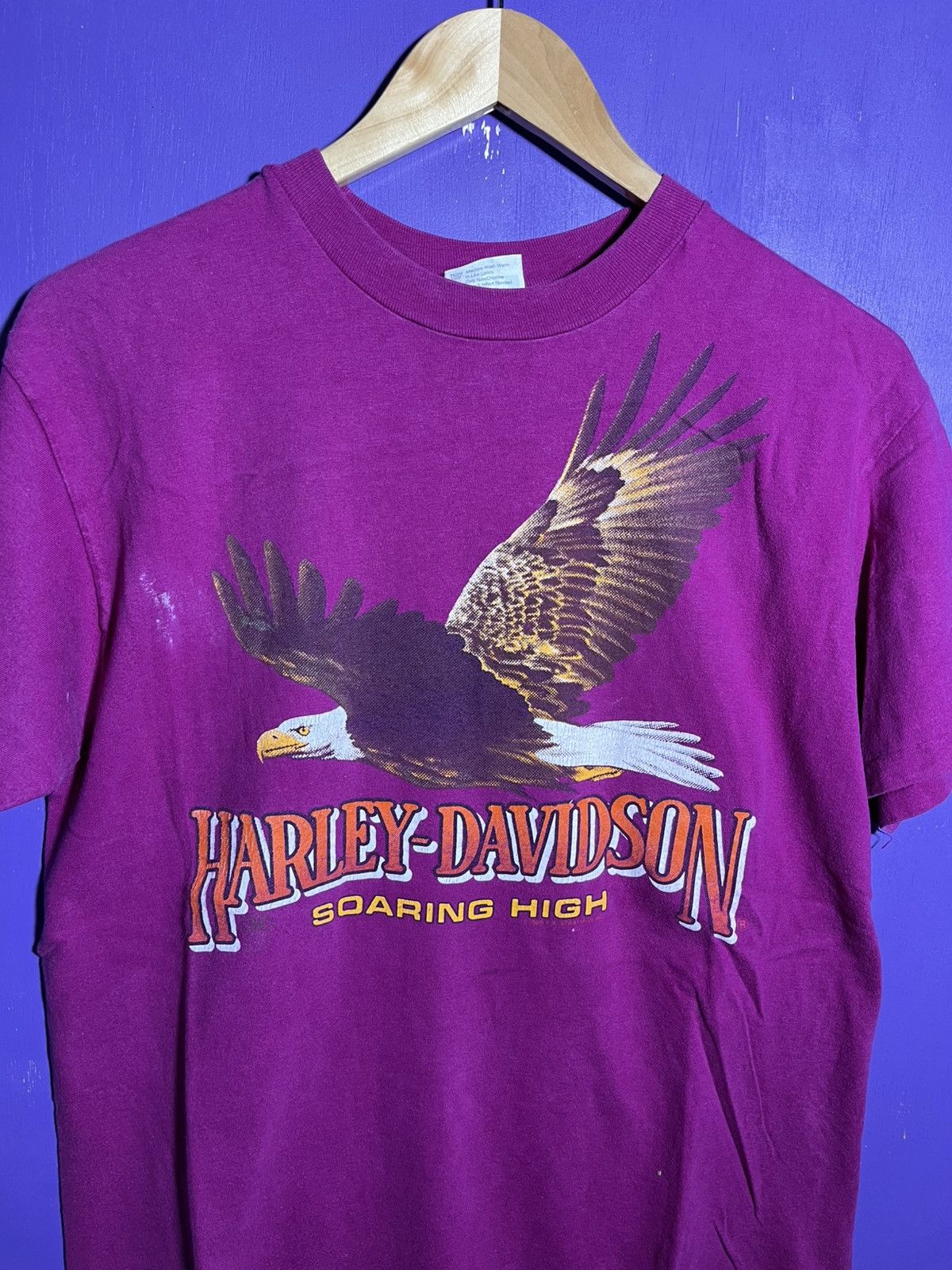 Harley Davidson × Vintage Vintage 1989 Harley Davidson soaring high t-shirt Size US M / EU 48-50 / 2 - 3 Thumbnail