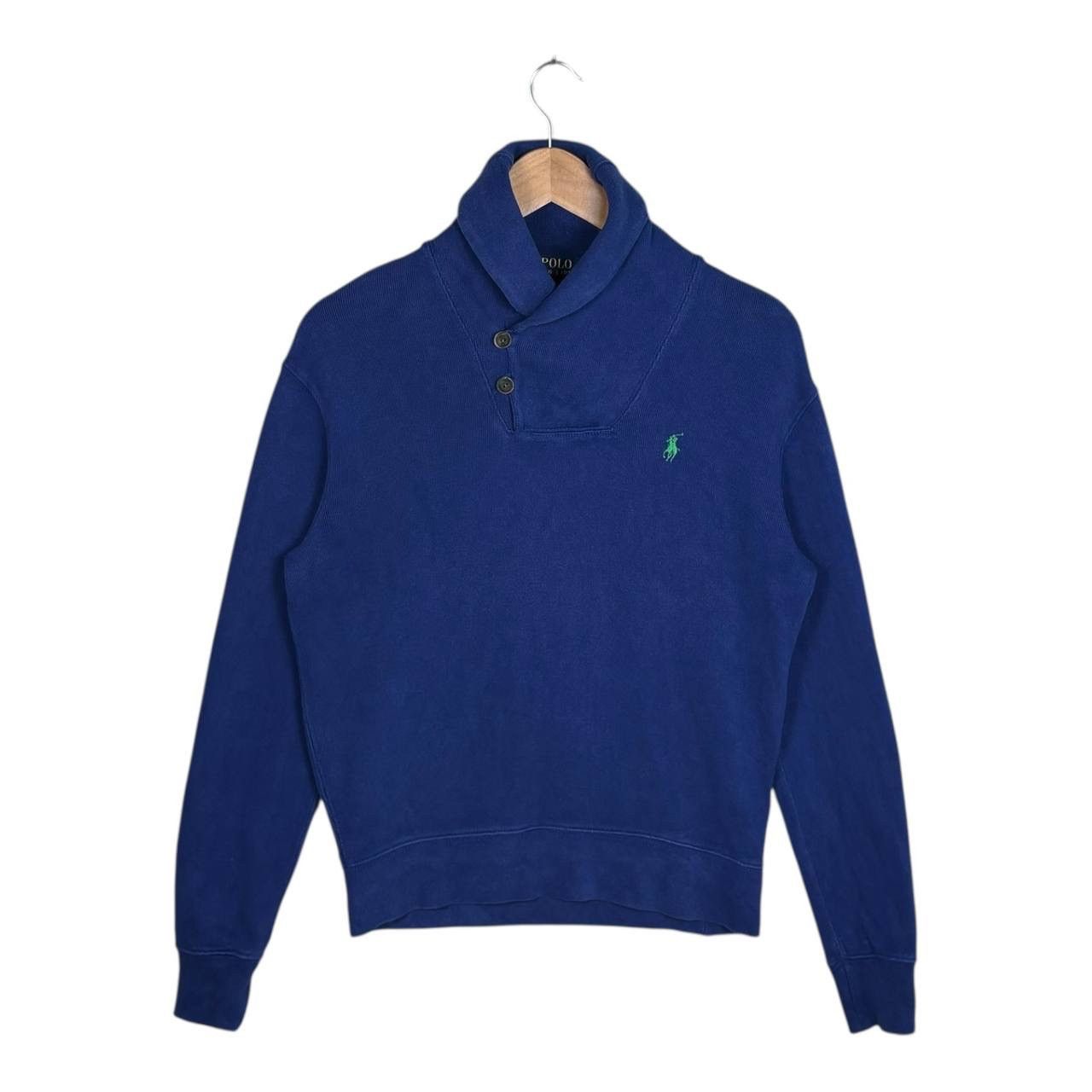 Polo Ralph Lauren Polo Ralph Lauren Shawl Neck Pullover Navy Sweatshirt Size US XS / EU 42 / 0 - 1 Thumbnail
