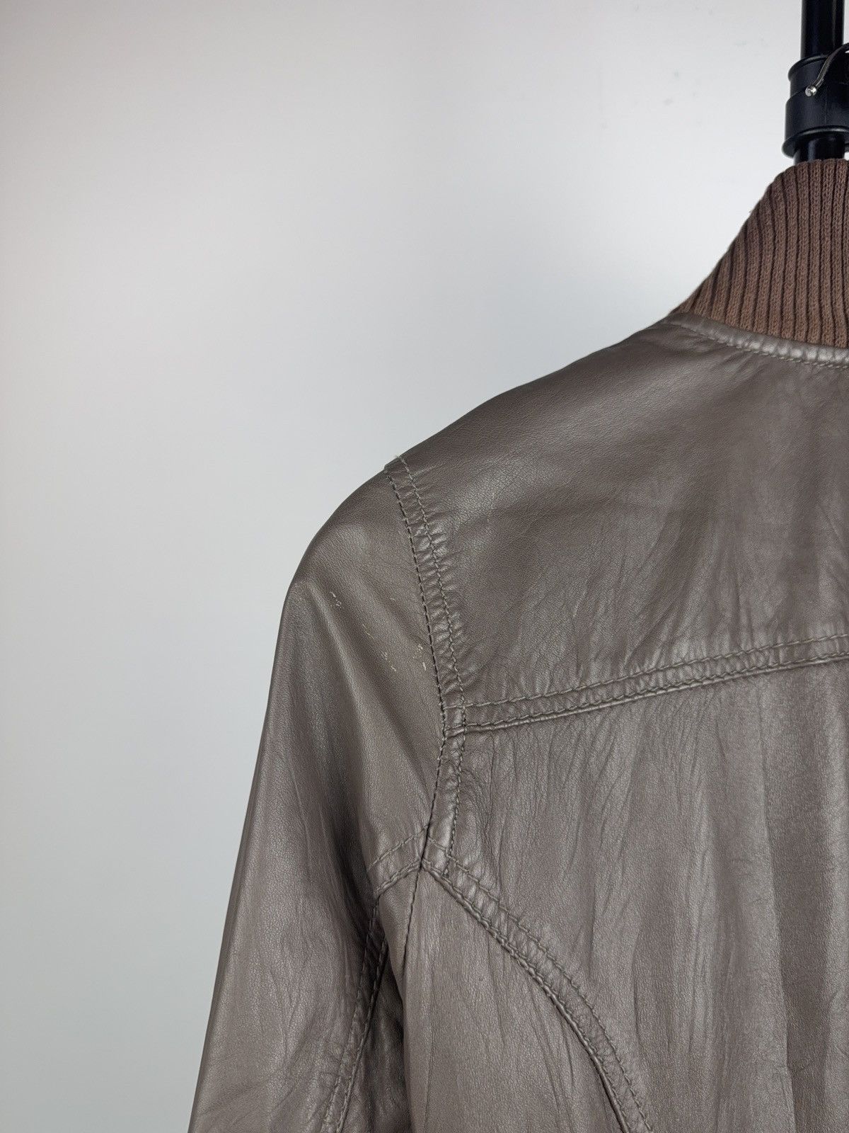 Genuine Leather Saint Tropez Cropped Rock Punk Leather Bomber Jacket XS Y2K Size XS / US 0-2 / IT 36-38 - 10 Thumbnail