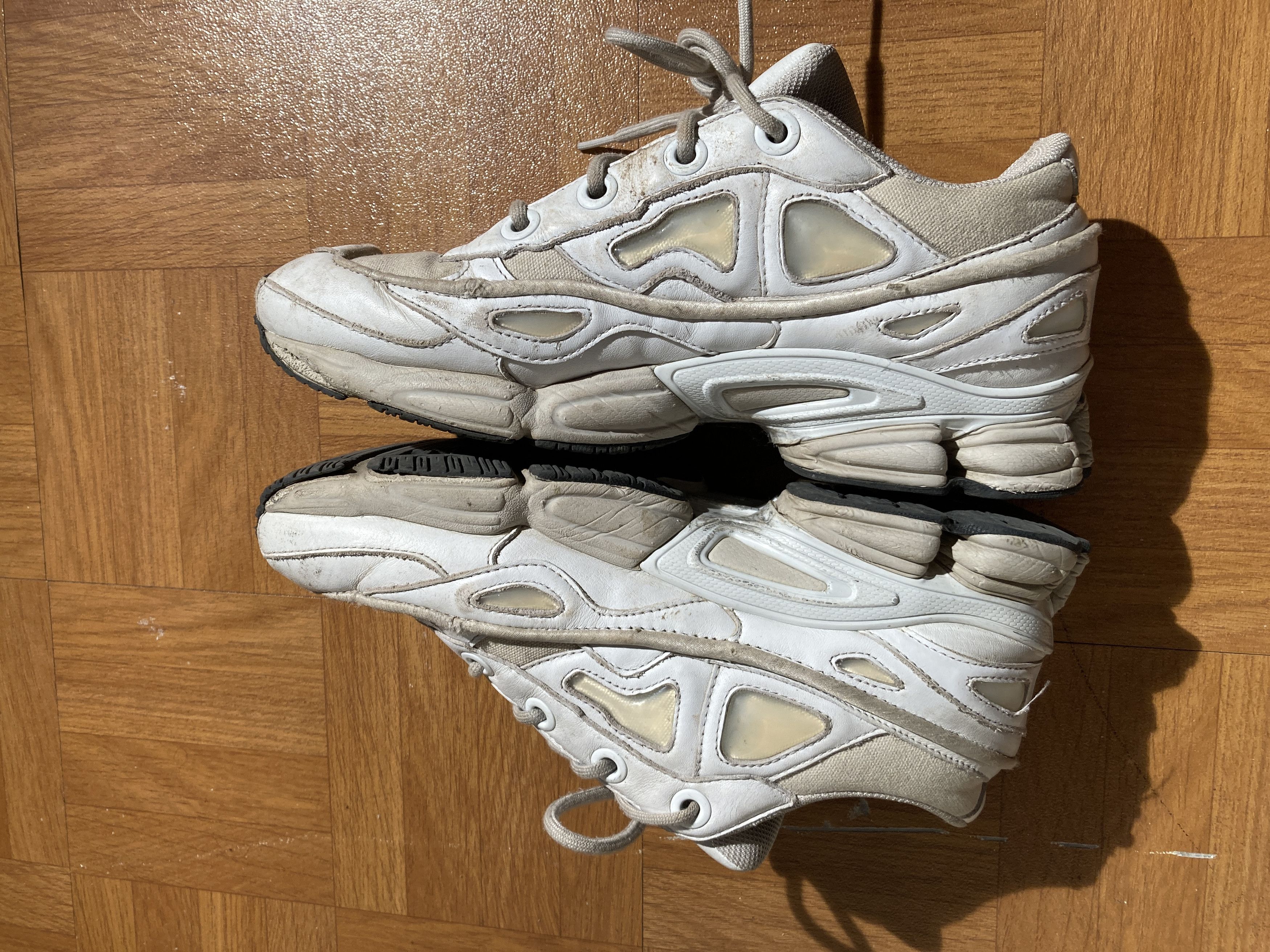 image of Adidas x Raf Simons Ozweegos 3 White Shoes, Men's (Size 9)