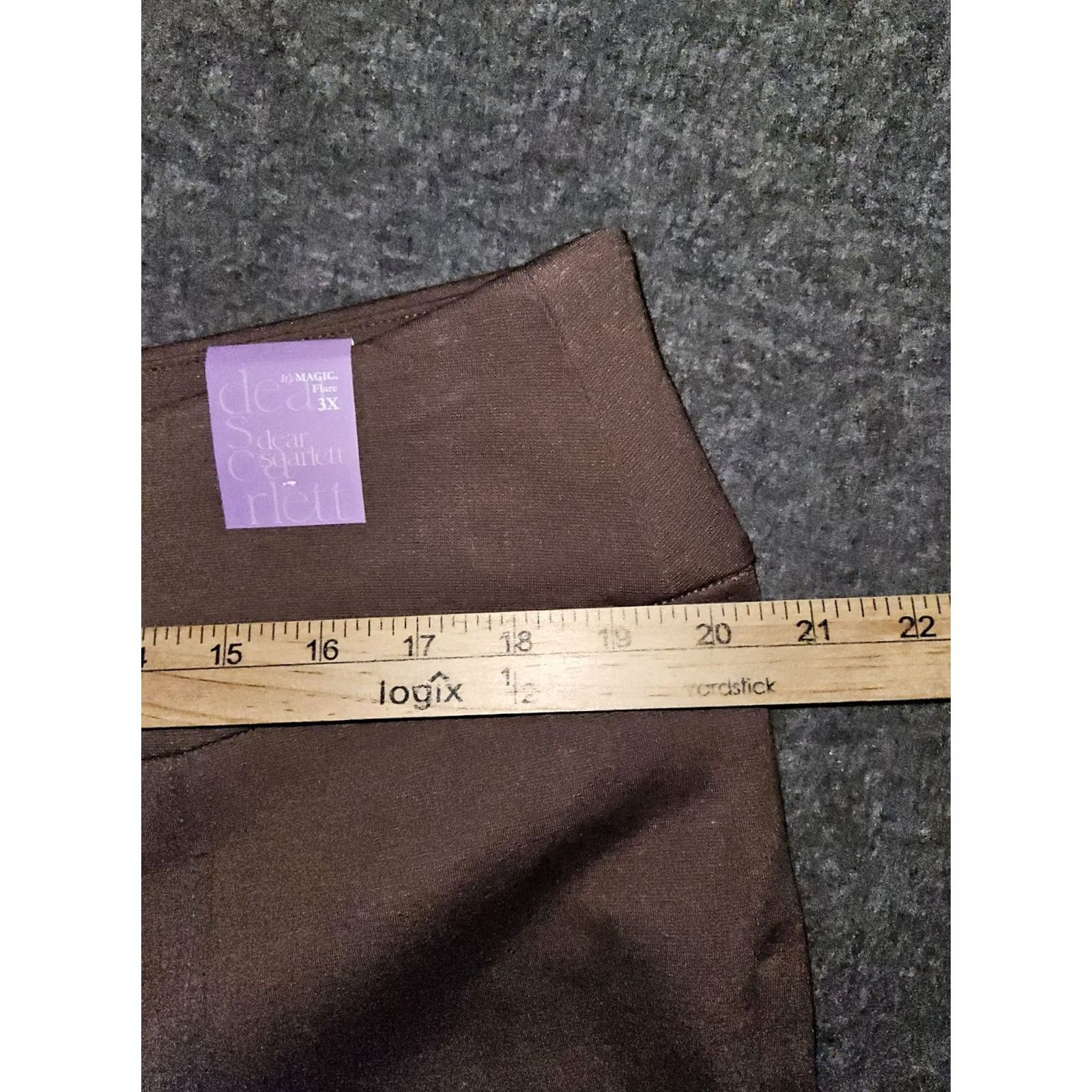 Vintage Dear Scarlett Magic High Waisted Kick Flare Pants NWT 3XL Brown Stretch Women Gir ls? Size 40" / US 18 - 3 Thumbnail