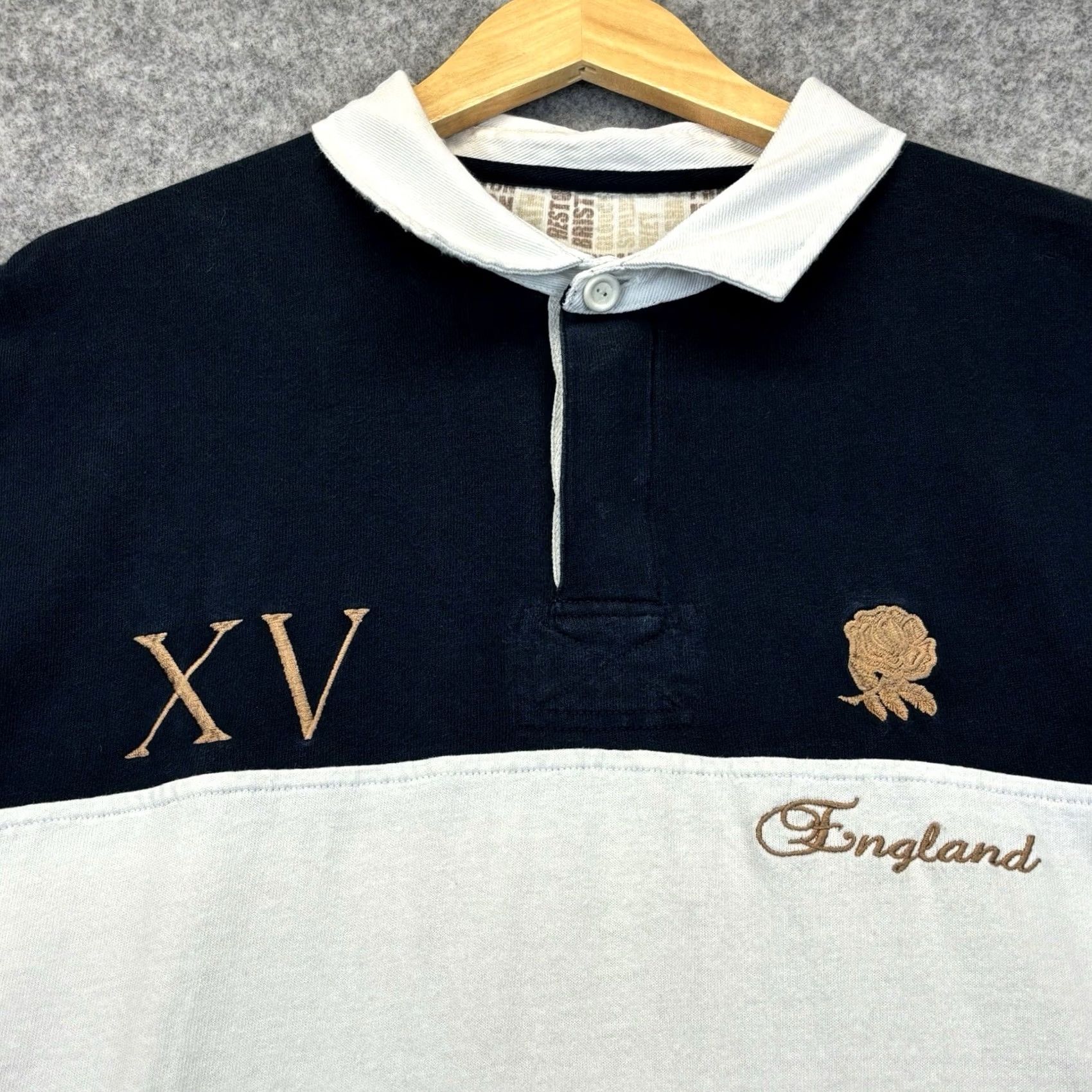 Cotton Traders Vintage Cotton Traders England Shirt Size 2XL Rugby Mens Navy White Size US XXL / EU 58 / 5 - 3 Thumbnail