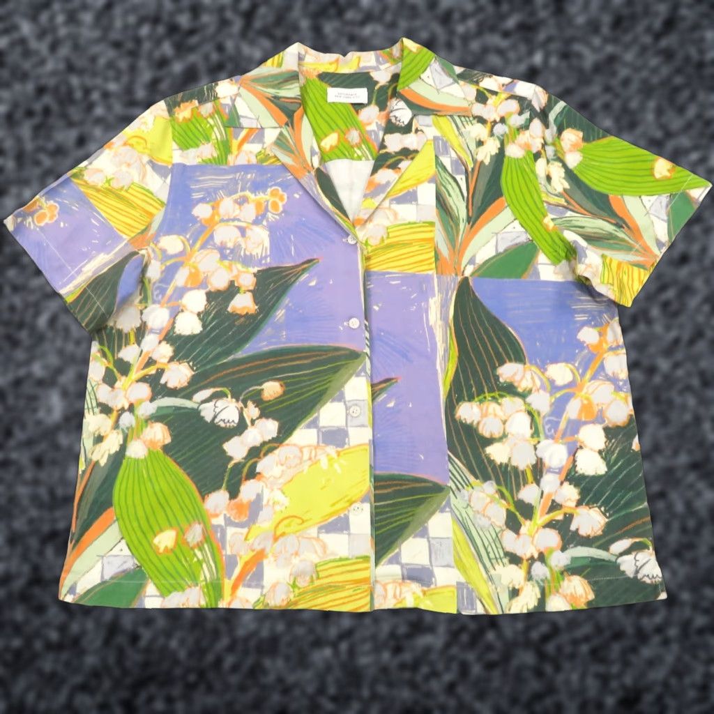 Saturdays NYC Saturdays NYC Shirt Womens Large Floral Tencel Camp Collar Dani Garden Floral Size L / US 10 / IT 46 - 1 Thumbnail