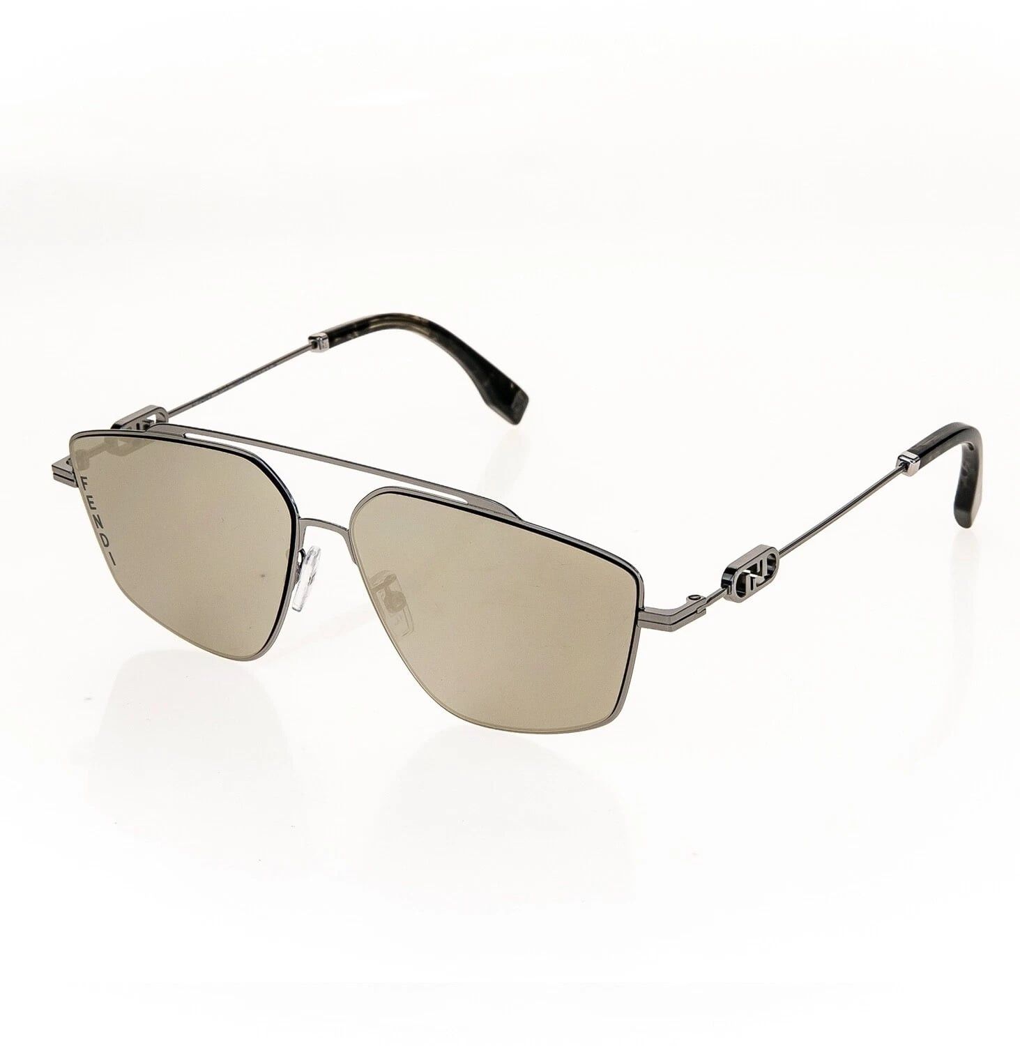 Fendi FENDI O'LOCK 40079 Ruthenium Gold FF Logo Sunglass FE40079U Size ONE SIZE - 5 Thumbnail