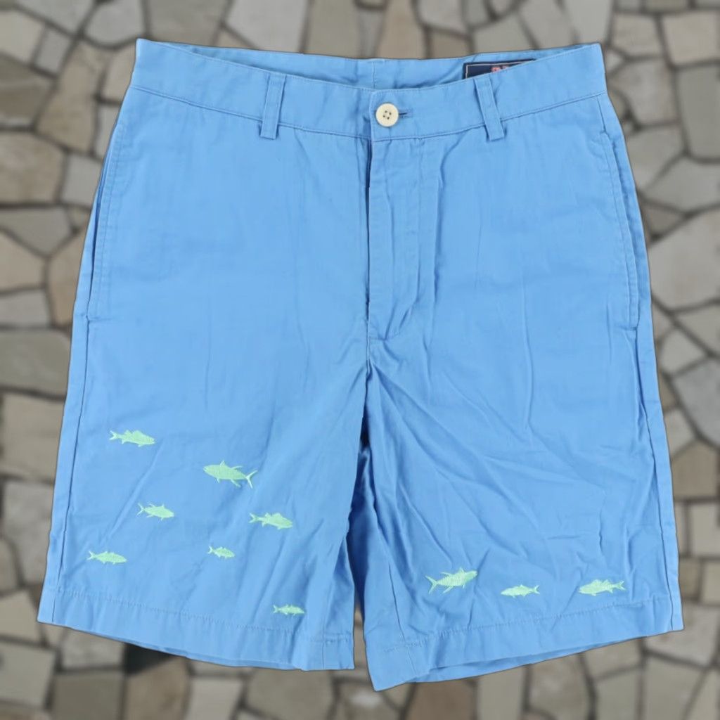 Vineyard Vines Vineyard Vines Tuna School Club Cotton Khaki Chino Shorts Blue Men's 28 Size US 28 / EU 44 - 1 Thumbnail
