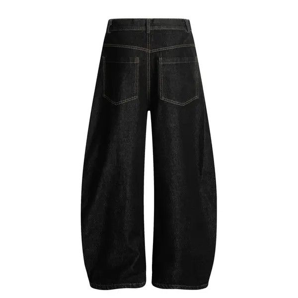 Jean Men's distressed washed ornamental scimitar jeans Size US 32 / EU 48 - 2 Thumbnail