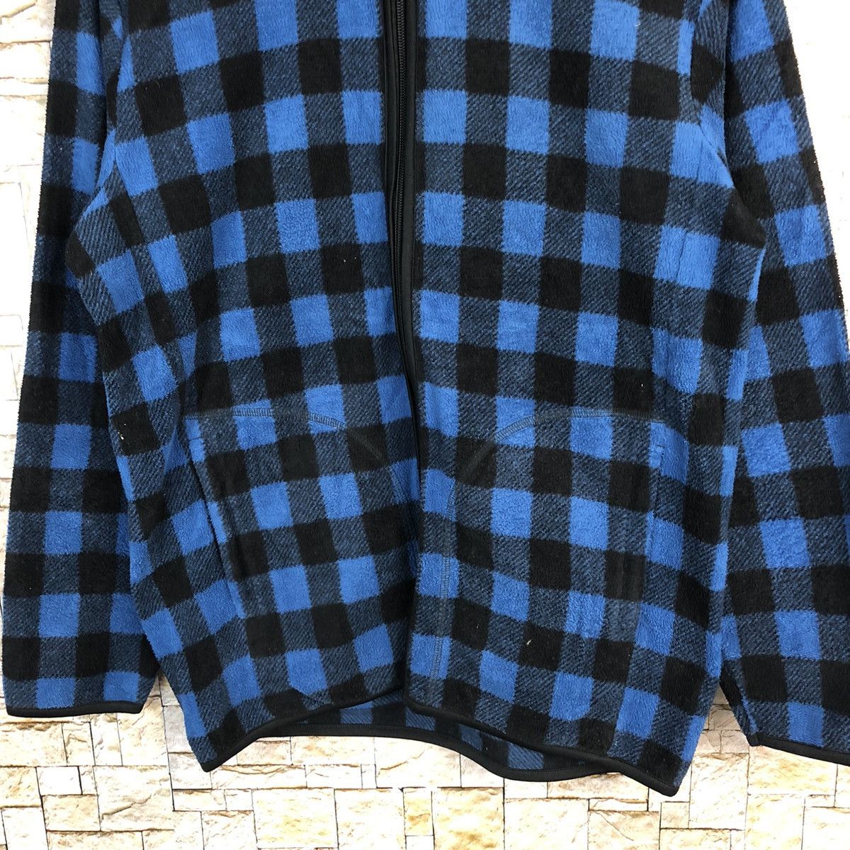 Uniqlo Uniqlo Blue checkered Sweater fleece jacket #A404 Size US M / EU 48-50 / 2 - 3 Thumbnail