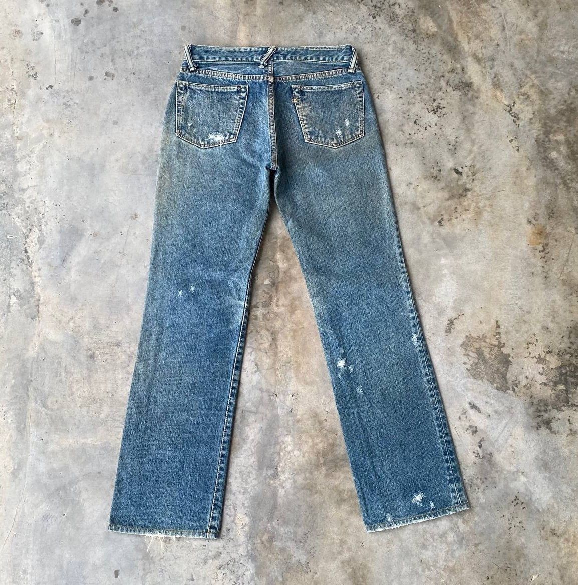 45rpm VINTAGE 45RPM DISTRESSED DENIM W28X29" Size US 28 / EU 44 - 3 Thumbnail