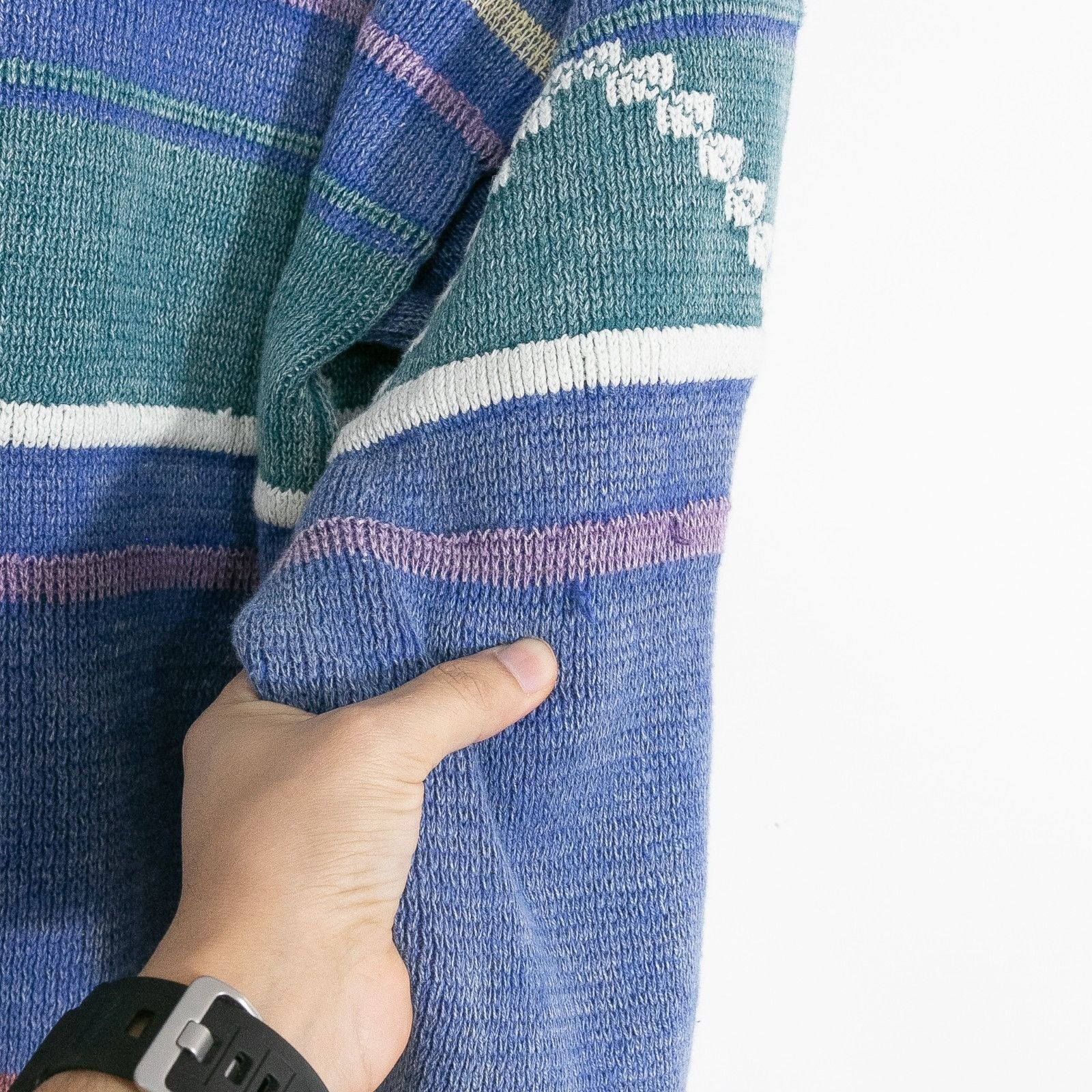 UNIONBAY Vintage 90s Unionbay Geometric Cotton Knit Sweater Small Size US S / EU 44-46 / 1 - 7 Thumbnail