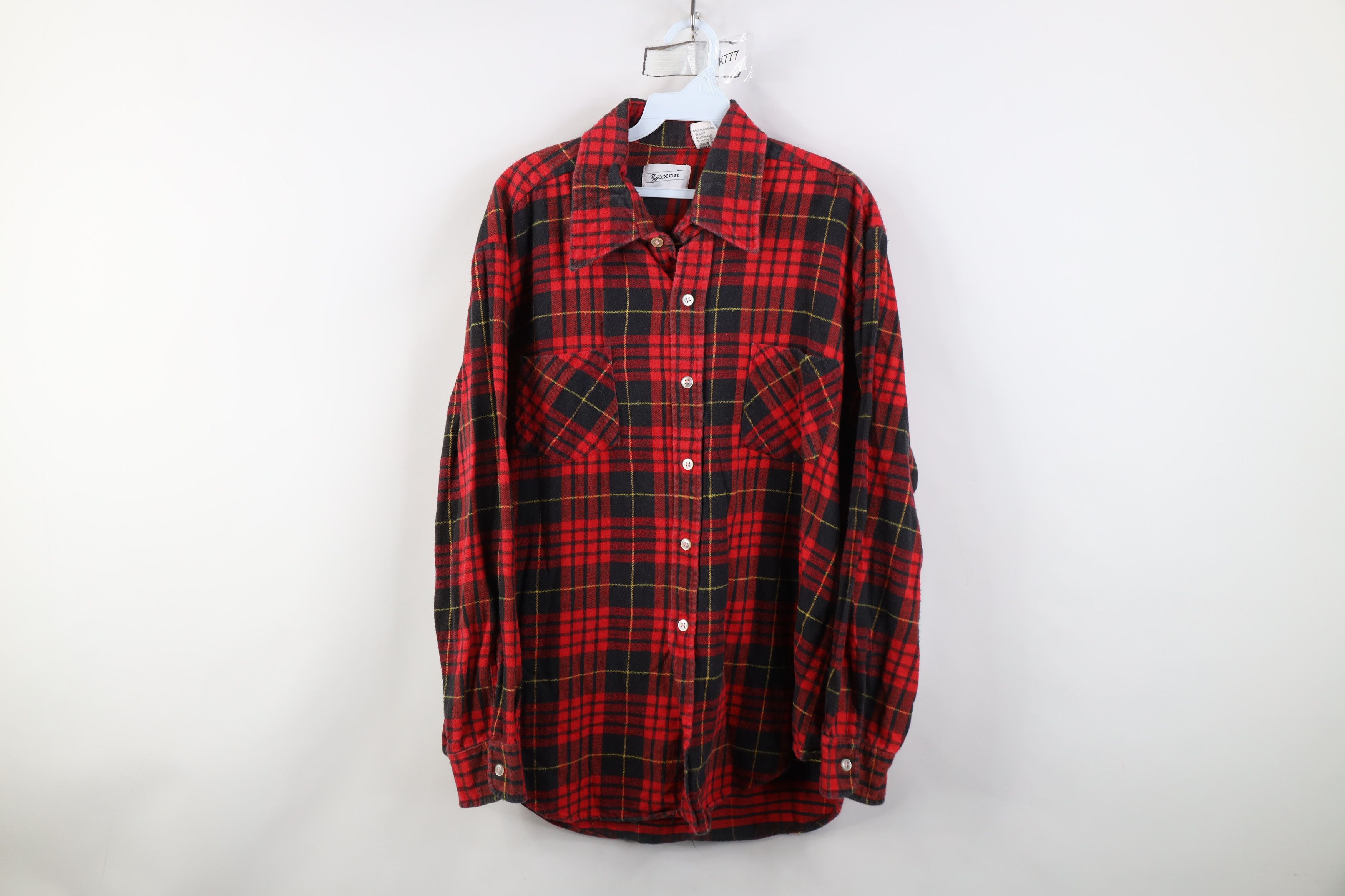 Vintage Vintage 70s Streetwear Flannel Collared Button Shirt Plaid Size US L / EU 52-54 / 3 - 1 Thumbnail
