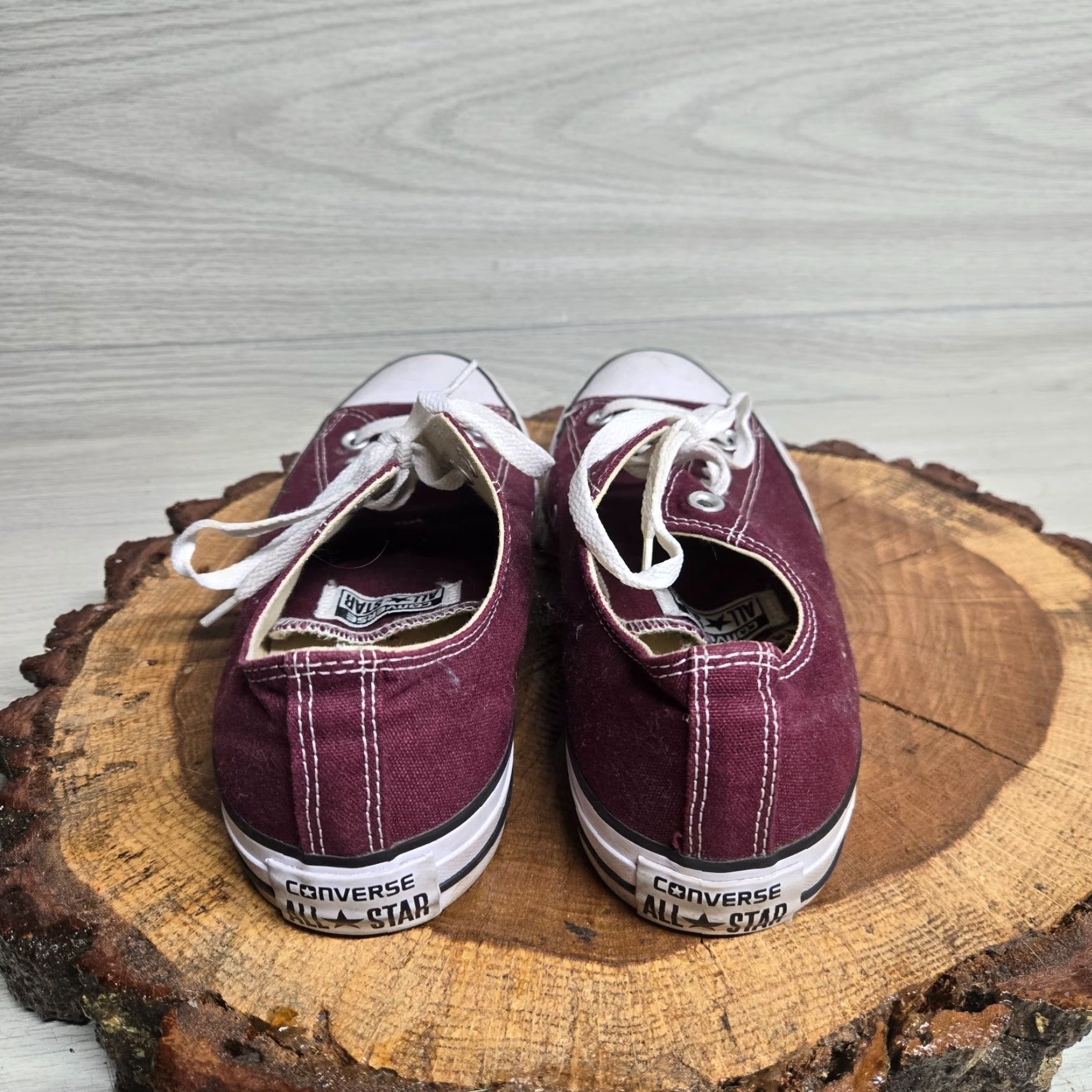 Converse Converse CTAS Low Top Shoes Women's 10.5 Canvas Lace Up Sneakers Maroon White Casual Vintage No Red Size L / US 10 / IT 46 - 4 Thumbnail