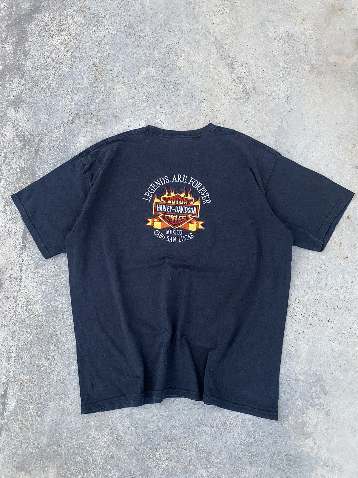 Harley Davidson 2000s Harley Davidson Faded Flame Embroidered Tees Size US XL / EU 56 / 4 - 1 Thumbnail