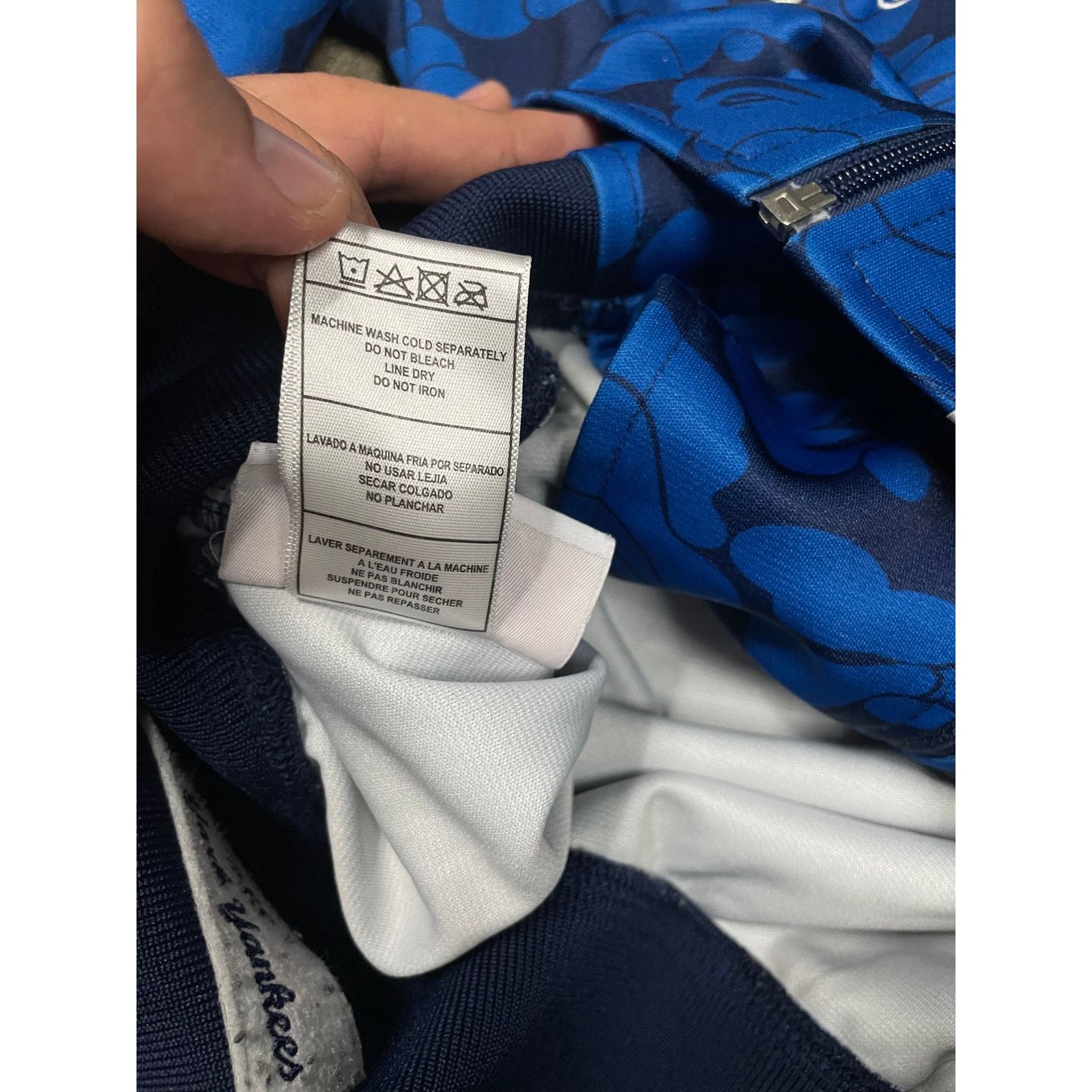Bape Bape Yankee Mitchell & Ness Blue Jacket Medium Size US M / EU 48-50 / 2 - 6 Thumbnail