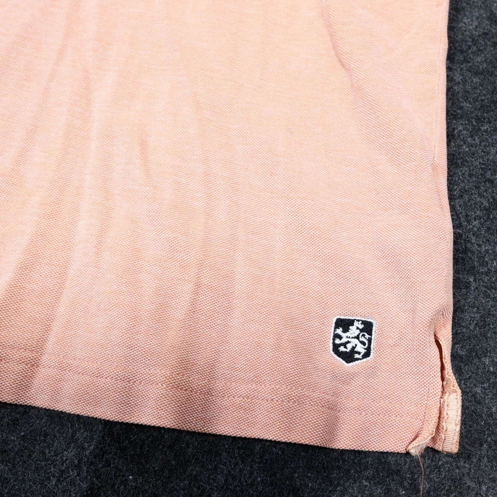 Nat Nast Nat Nast Polo Shirt Mens 2XL Peach Excellent Silk Cotton Blend Short Sleeve Size US XXL / EU 58 / 5 - 6 Thumbnail