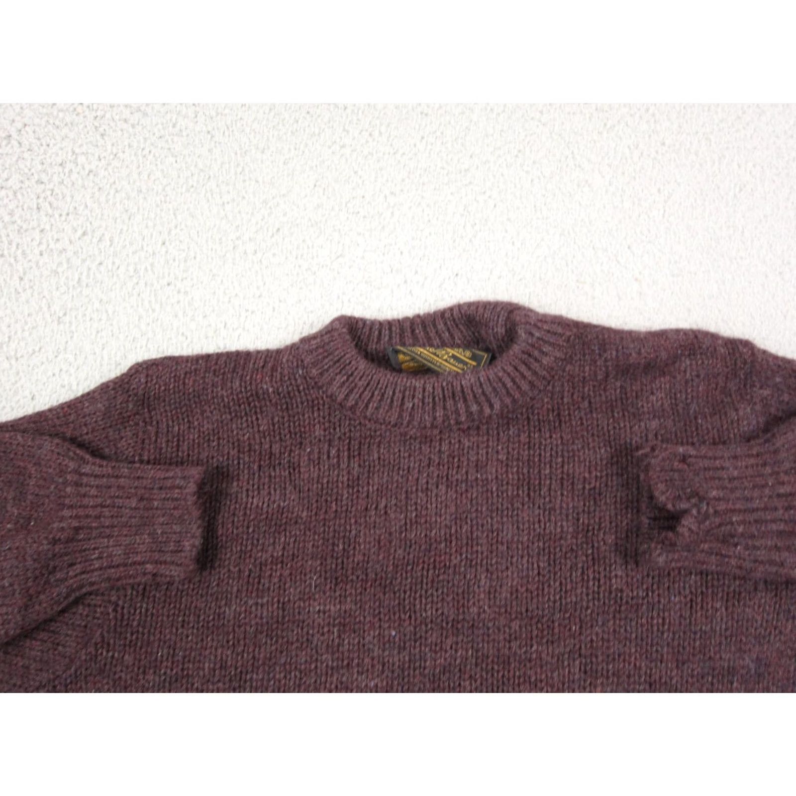 Eddie Bauer VINTAGE Eddie Bauer Sweater Womens L Purple 100% Wool Pullover Knit Mock Neck Size L / US 10 / IT 46 - 2 Thumbnail