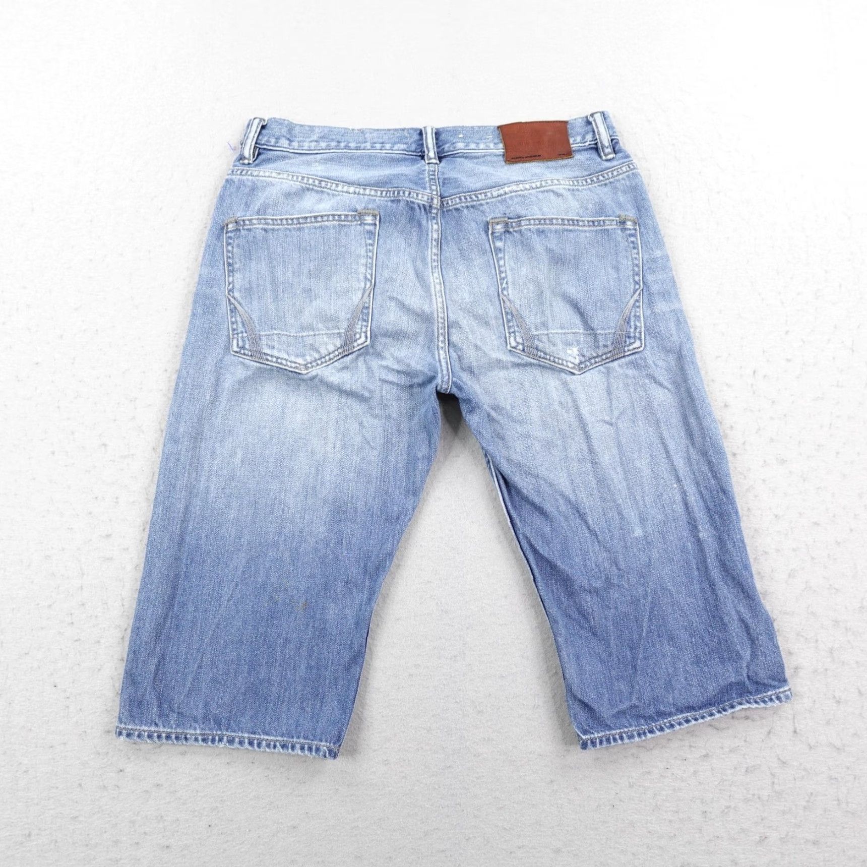 Allsaints All Saints Shorts Mens 30 Blue Denim Damascus Slim Jorts Distressed Button Fly Bermuda Denim Slim Mens 30 Blue Size US 30 / EU 46 - 6 Thumbnail