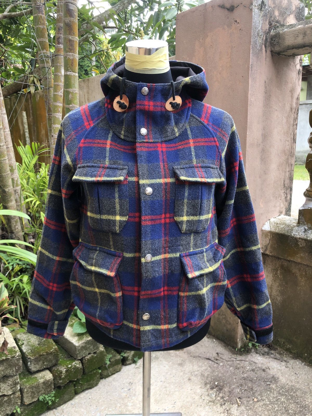 Beams Plus Vintage Beams Boy Multi Pocket Patchwork Wool Jacket Hoodie Size US S / EU 44-46 / 1 - 3 Thumbnail