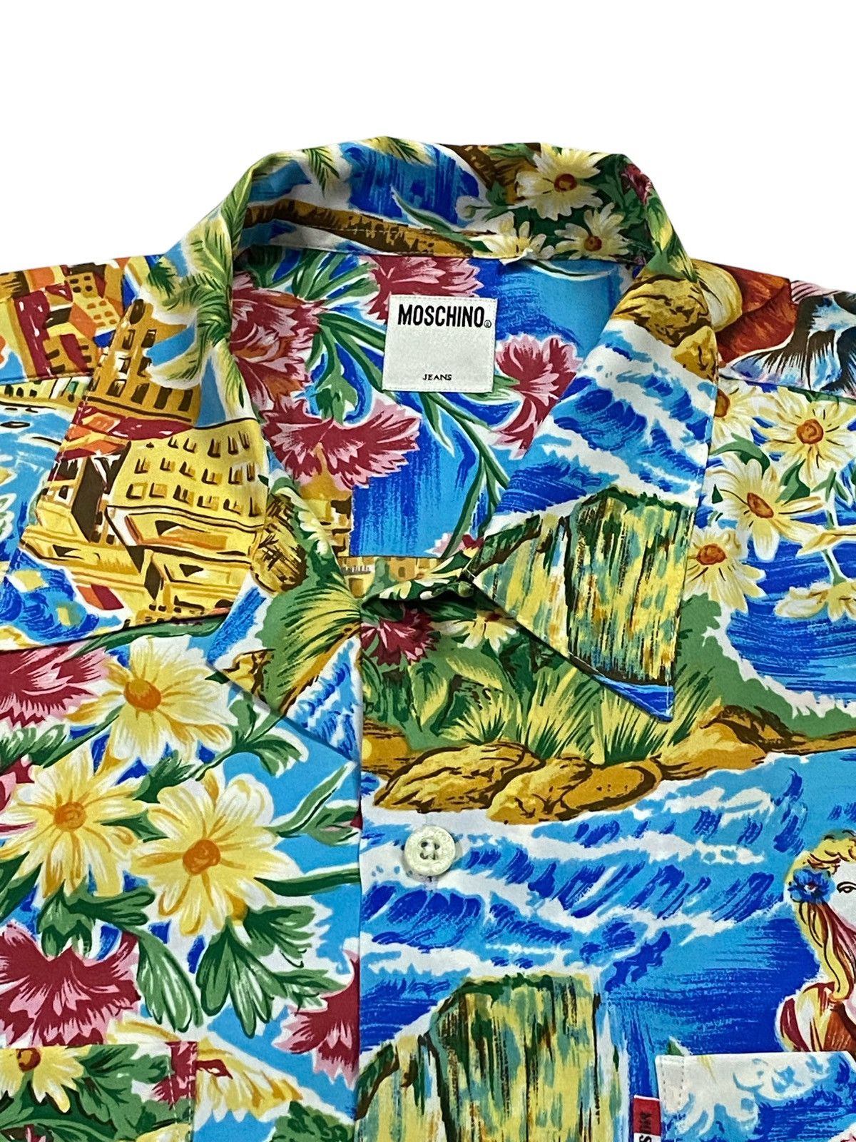 Moschino Rare‼️Moschino Hawaiian Shirt Button Ups Size US L / EU 52-54 / 3 - 18 Thumbnail
