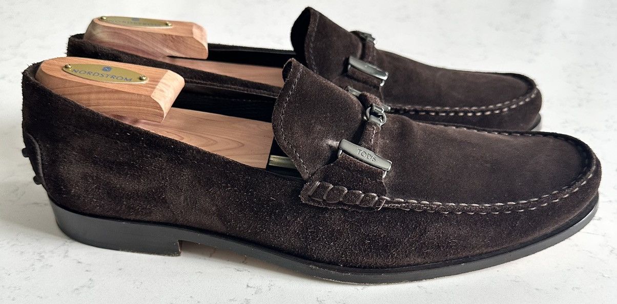 Tod's Tod’s Suede Bit Loafers – Dark Brown – Size 10 Size US 10 / EU 43 - 2 Thumbnail