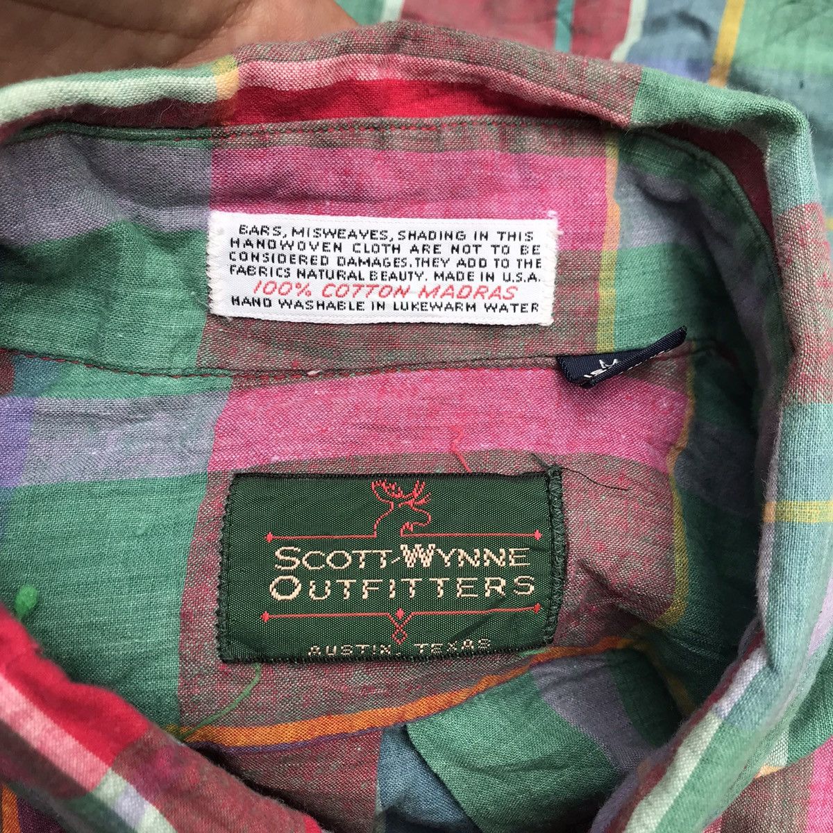 Hysteric Glamour × Vintage Vintage Scott-Wynne outfitters madrass Shirt Short Sleeves Size US L / EU 52-54 / 3 - 7 Thumbnail