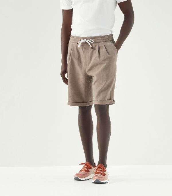 image of Brunello Cucinelli O1W1Db10524 Bermuda Shorts In Open Brown, Men's (Size 32)