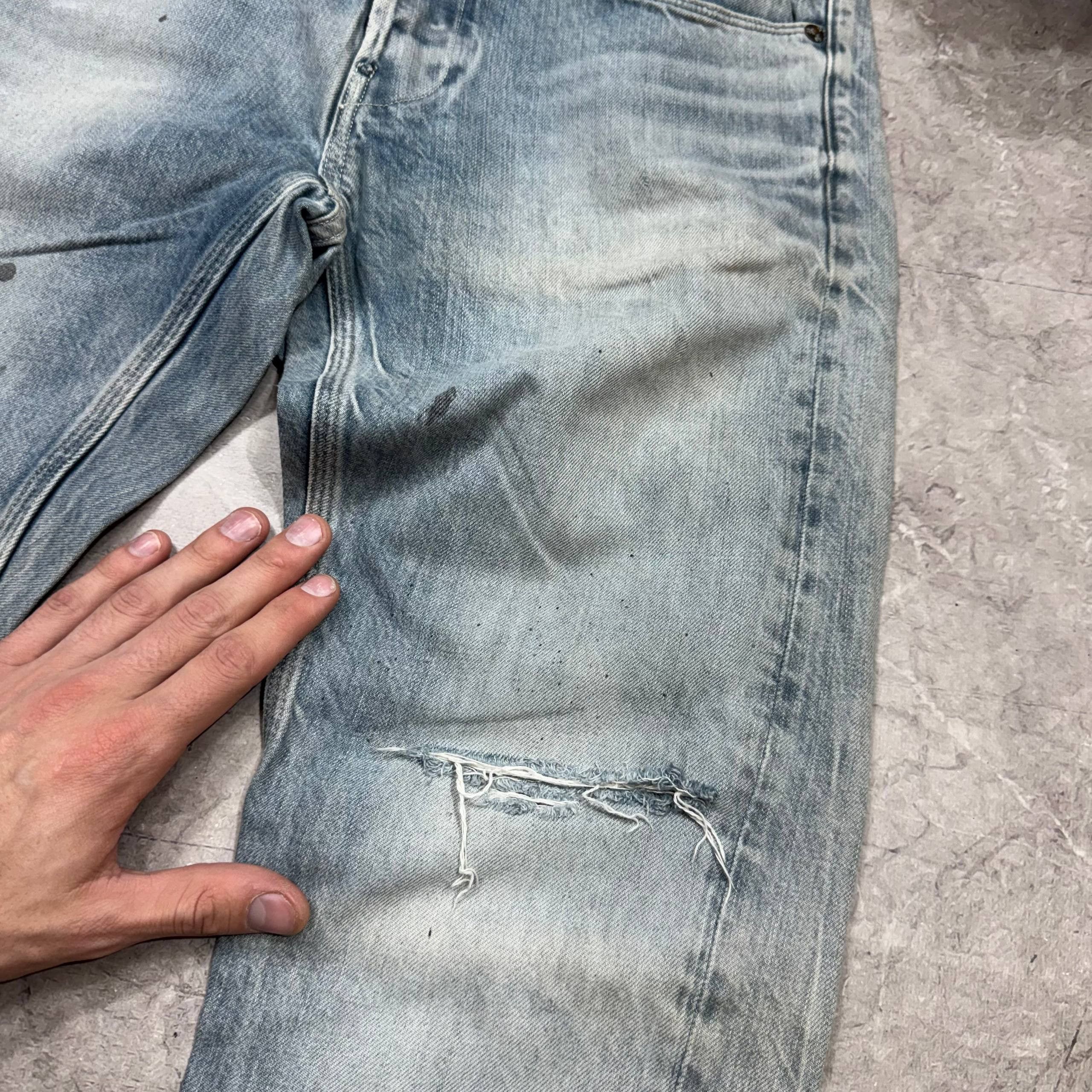 G-Star G-Star Raw Big Logo Denim Baggy Faded Y2K Jeans Mens Size Size US 33 - 7 Thumbnail