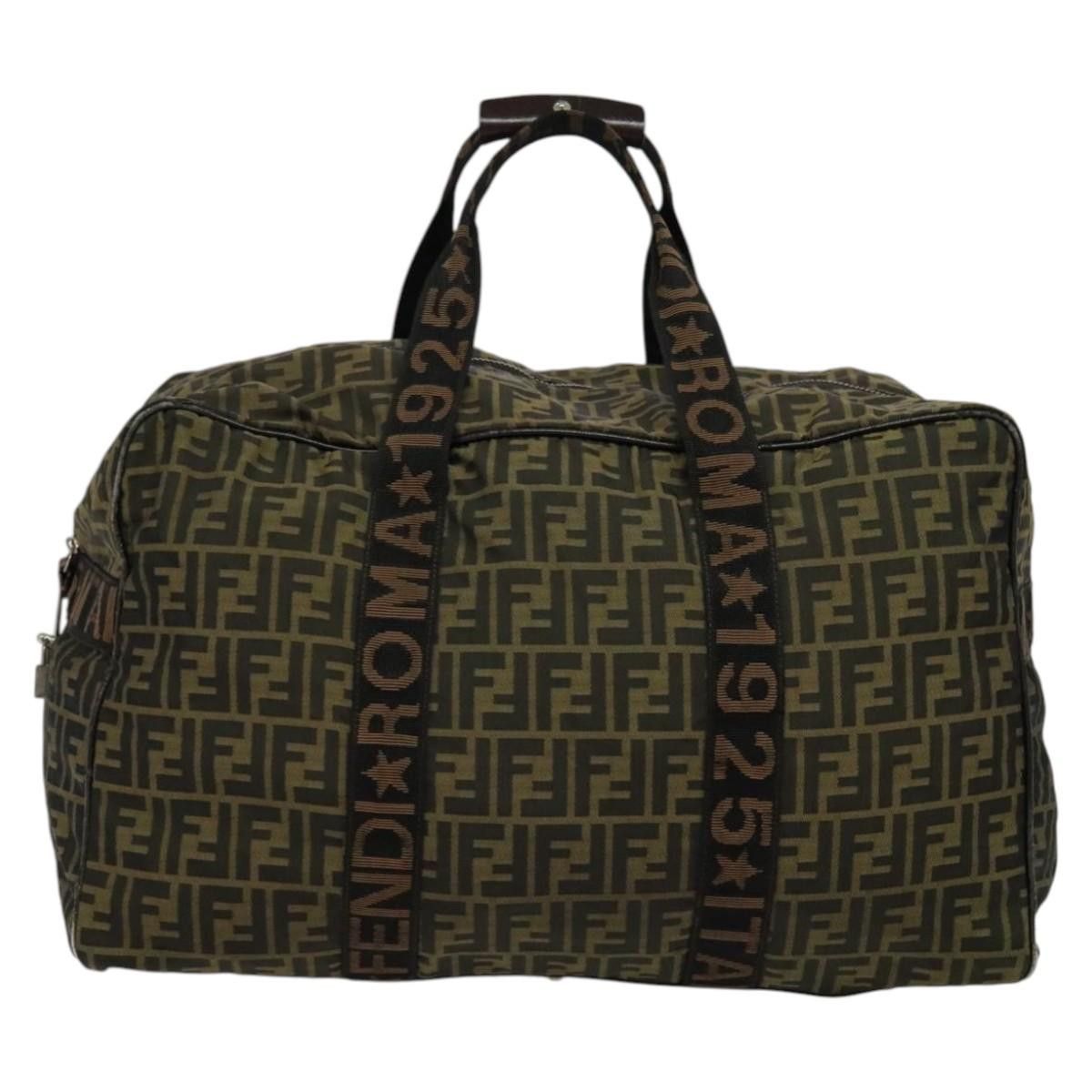 Fendi FENDI Zucca Canvas Boston Bag Brown Black Size ONE SIZE - 3 Thumbnail