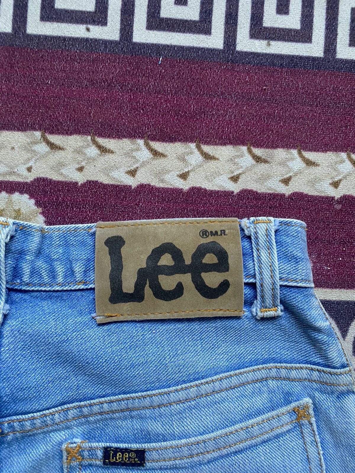 If Six Was Nine 🔥FLARE🔥Vintage Lee Riders Flare Distressed Denim Size US 27 - 15 Thumbnail