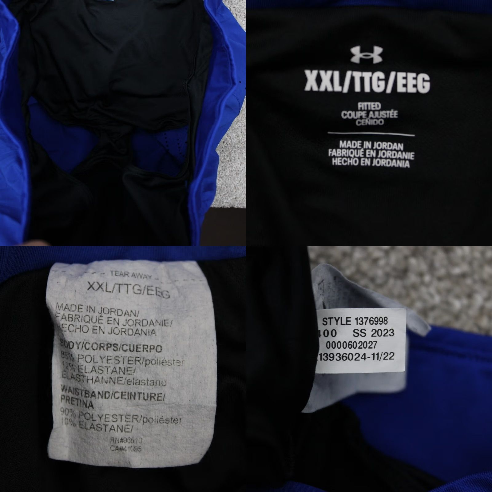 Under Armour Under Armour Speedpocket Shorts Mens 2XL XXL Blue Running Athletic w/ 9" inseam Size US 39 - 8 Thumbnail