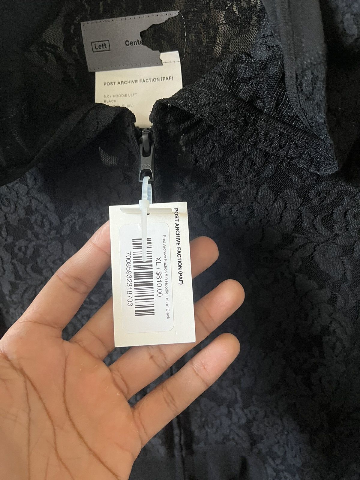 POST ARCHIVE FACTION (PAF) POST ARCHIVE FACTION (PAF) 5.0 Lace Hoodie Left Size US XL / EU 56 / 4 - 8 Thumbnail
