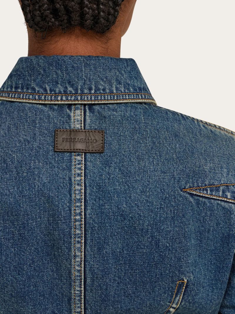 Salvatore Ferragamo o1s1rm0526 Denim Jacket in Blue Size M / US 6-8 / IT 42-44 - 5 Thumbnail