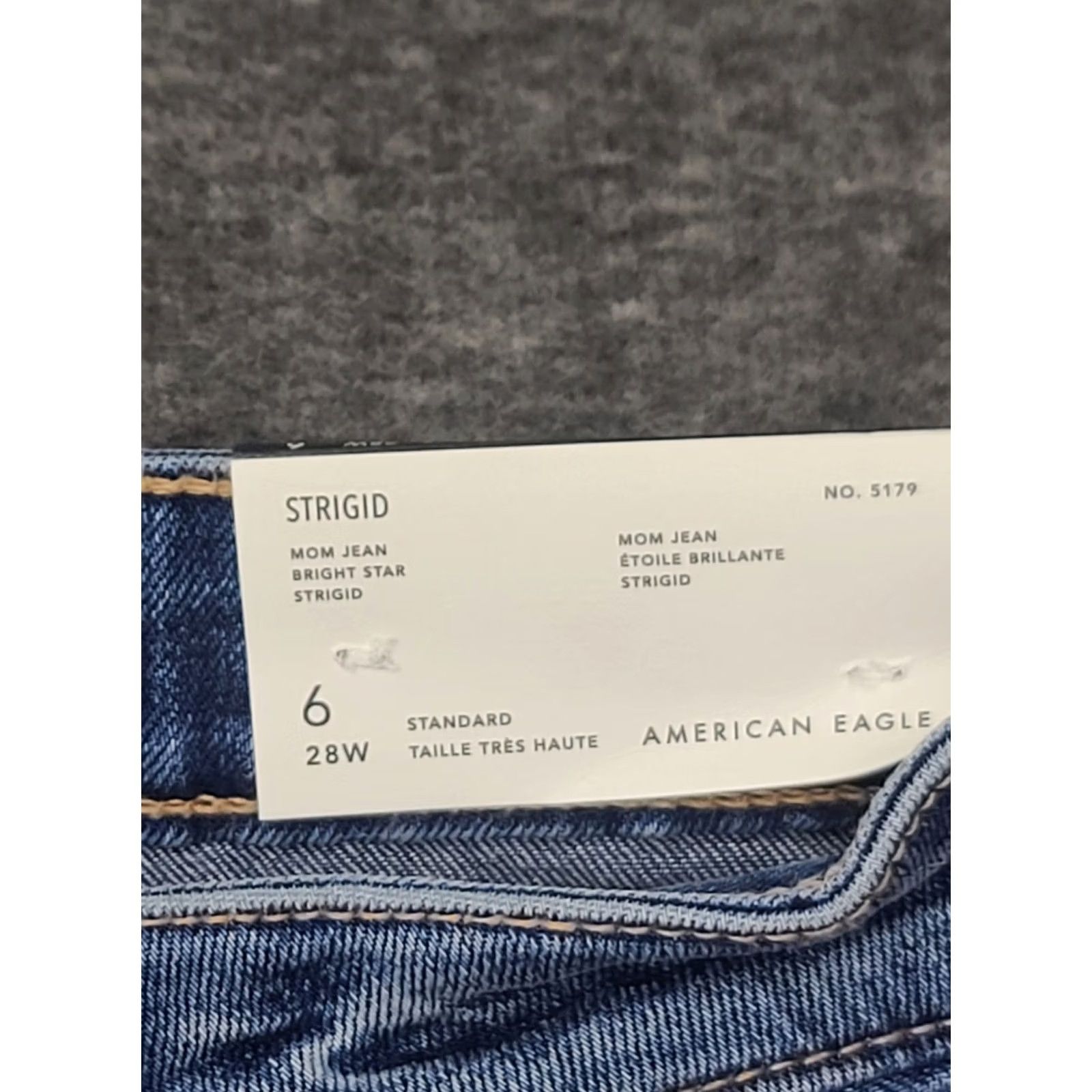 American Eagle Outfitters VINTAGE American Eagle Strigid Mom Jeans 6 28W High Rise Destructed NWT Bright Star Blue Women Jeans Weekend Retro 90s Boys Girls Mens Womens Size 28" / US 6 / IT 42 - 3 Thumbnail