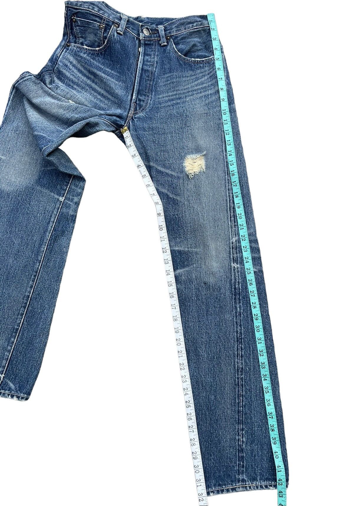 Japanese Brand × Levi's Vintage Clothing × Vintage VTG 2003 LVC 1955 Levi’s 501 XX Rips Denim Selvedge Jeans Size US 30 / EU 46 - 5 Thumbnail
