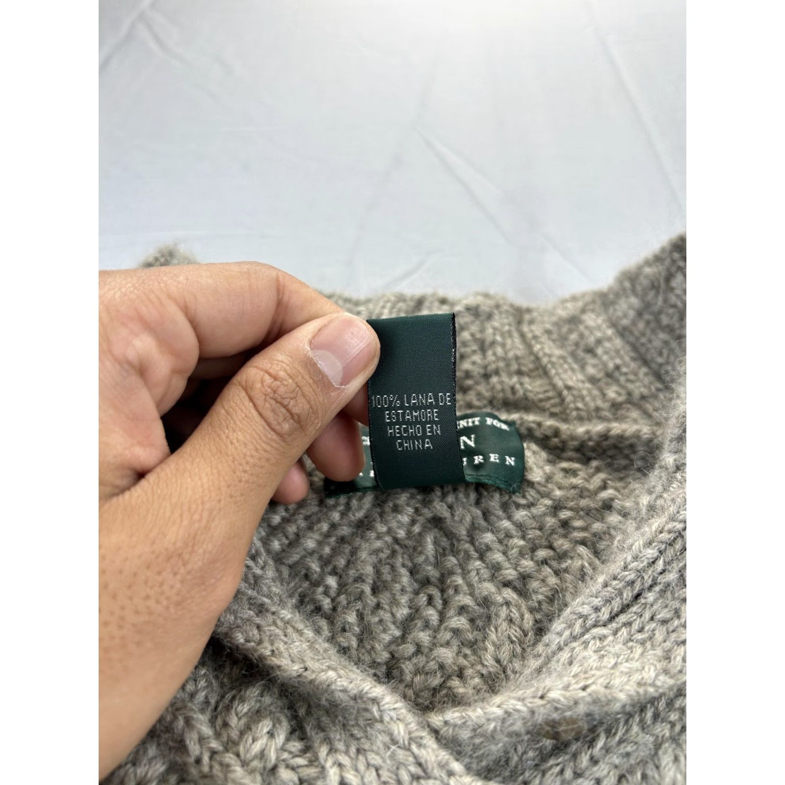 Ralph Lauren Lauren Ralph Lauren Sweater Womens P Medium Wool Cable Knit Henley Pullover Size M / US 6-8 / IT 42-44 - 5 Thumbnail