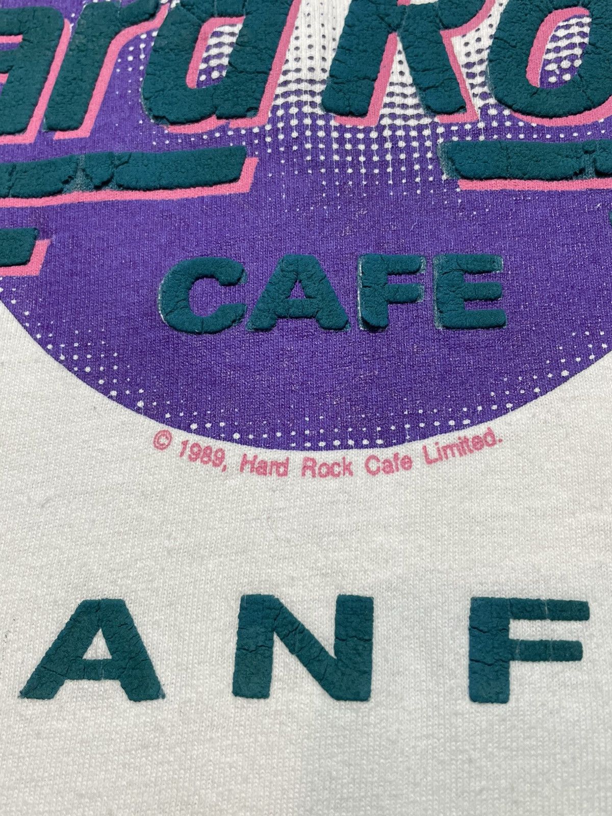 Hard Rock Cafe Vintage 1989 Hard Rock Cafe Banff Usa Logo Print Graphic Tee Size US L / EU 52-54 / 3 - 3 Thumbnail