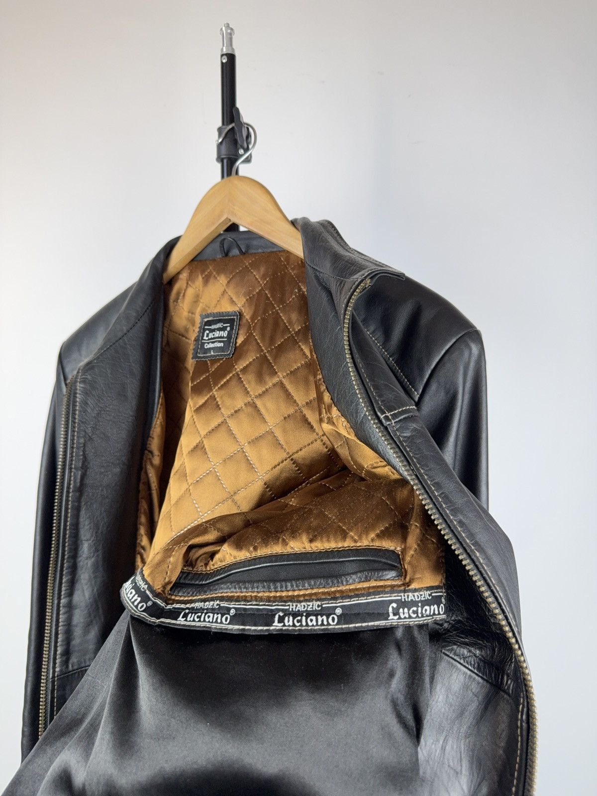 Vintage Vintage 90s Retro Luciano Biker Rock Punk Leather Jacket Size US L / EU 52-54 / 3 - 9 Thumbnail