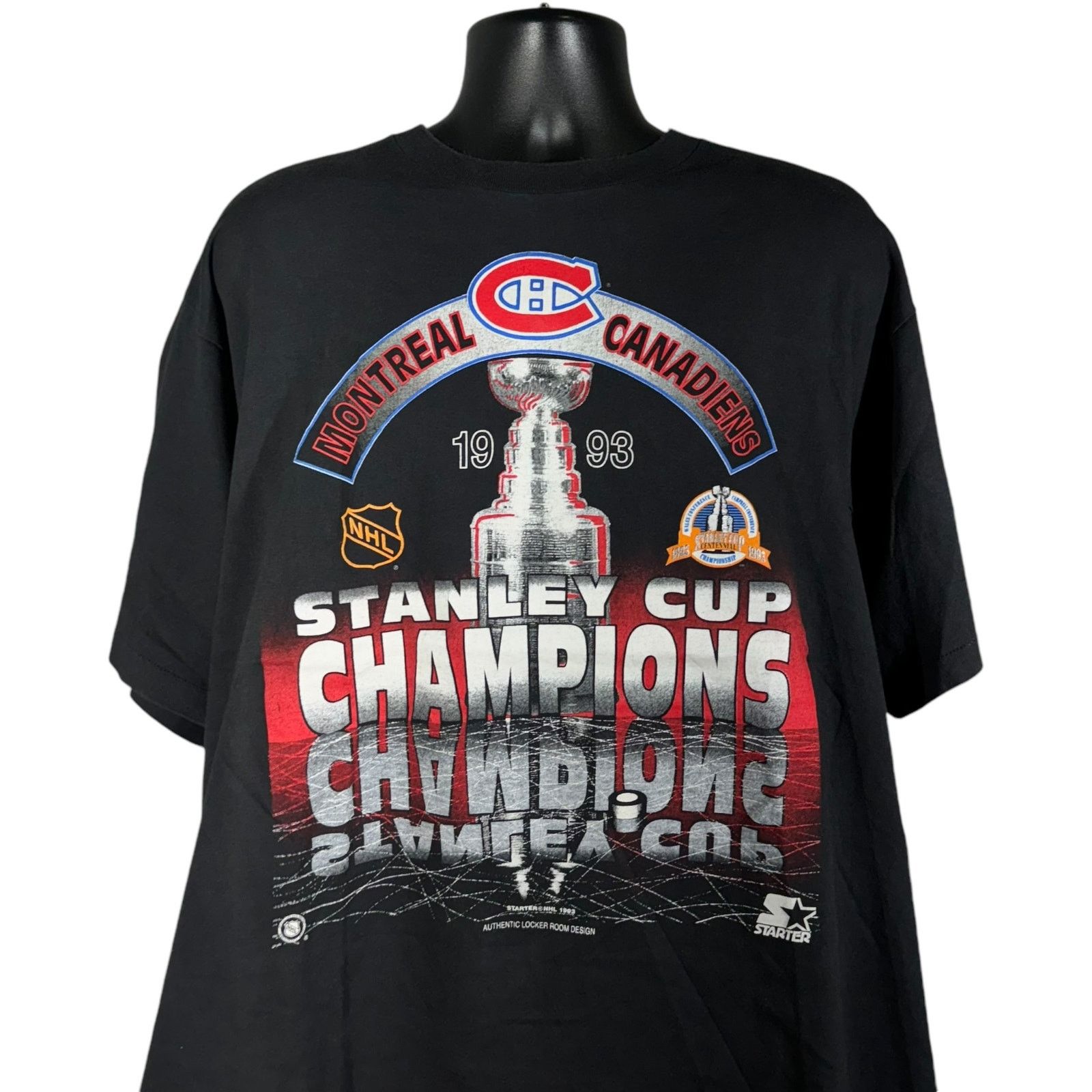 Starter Vintage Starter Montreal Canadiens Stanley Cup Champions Tee Size US XL / EU 56 / 4 - 2 Thumbnail