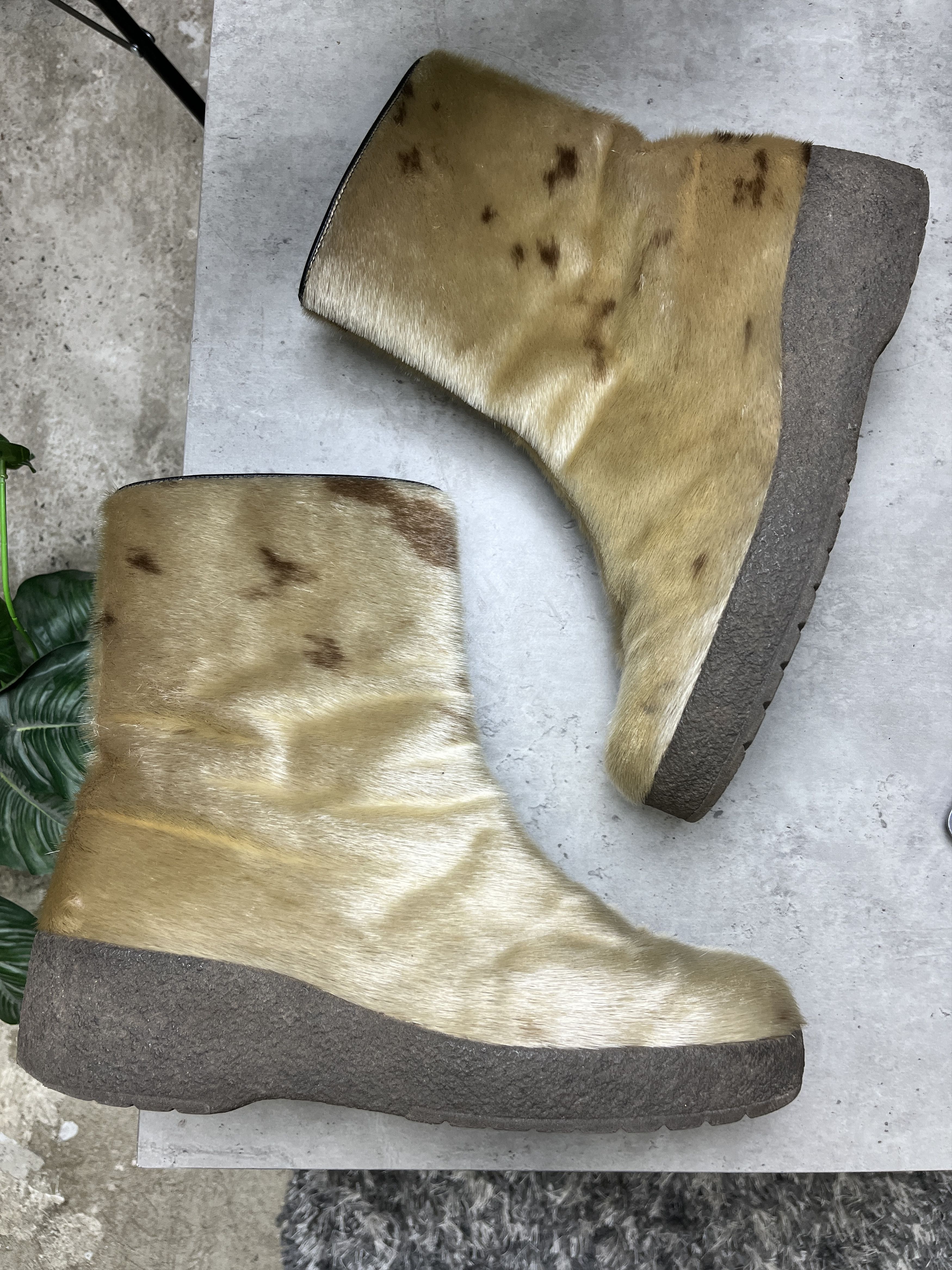 Other 1970s VINTAGE GENUINE SEAL FUR WINTER BOOTS - 5140 Size US 10.5 / EU 43-44 - 2 Thumbnail