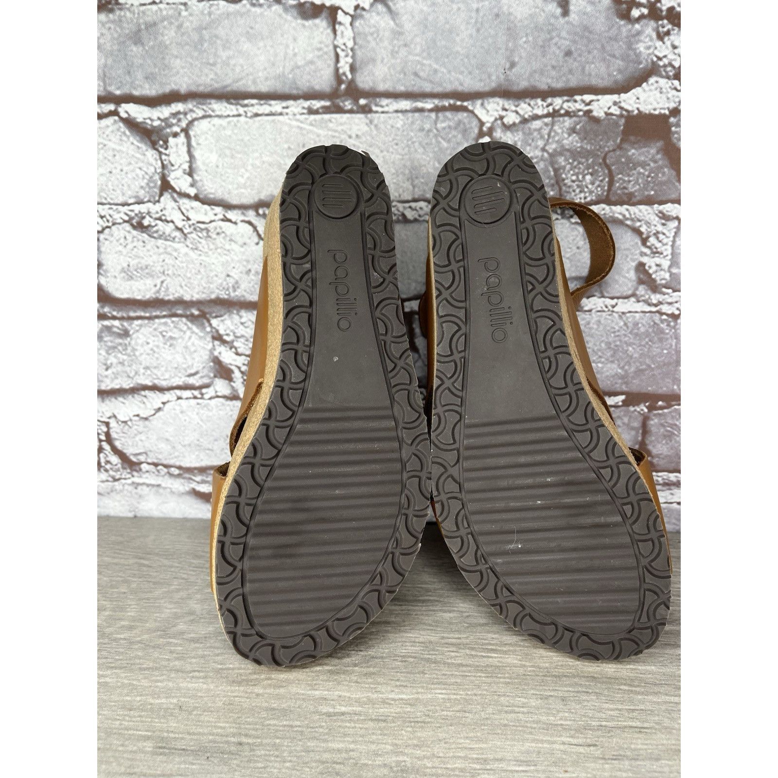 Birkenstock Birkenstock Papillio Samira Ginger Brown Leather Cork Wedges Size US 6.5 / IT 36.5 - 20 Thumbnail