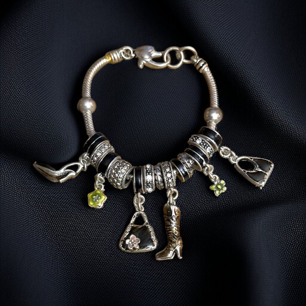 Other Silver tone sliding beads and charms bracelet Size ONE SIZE - 1 Thumbnail